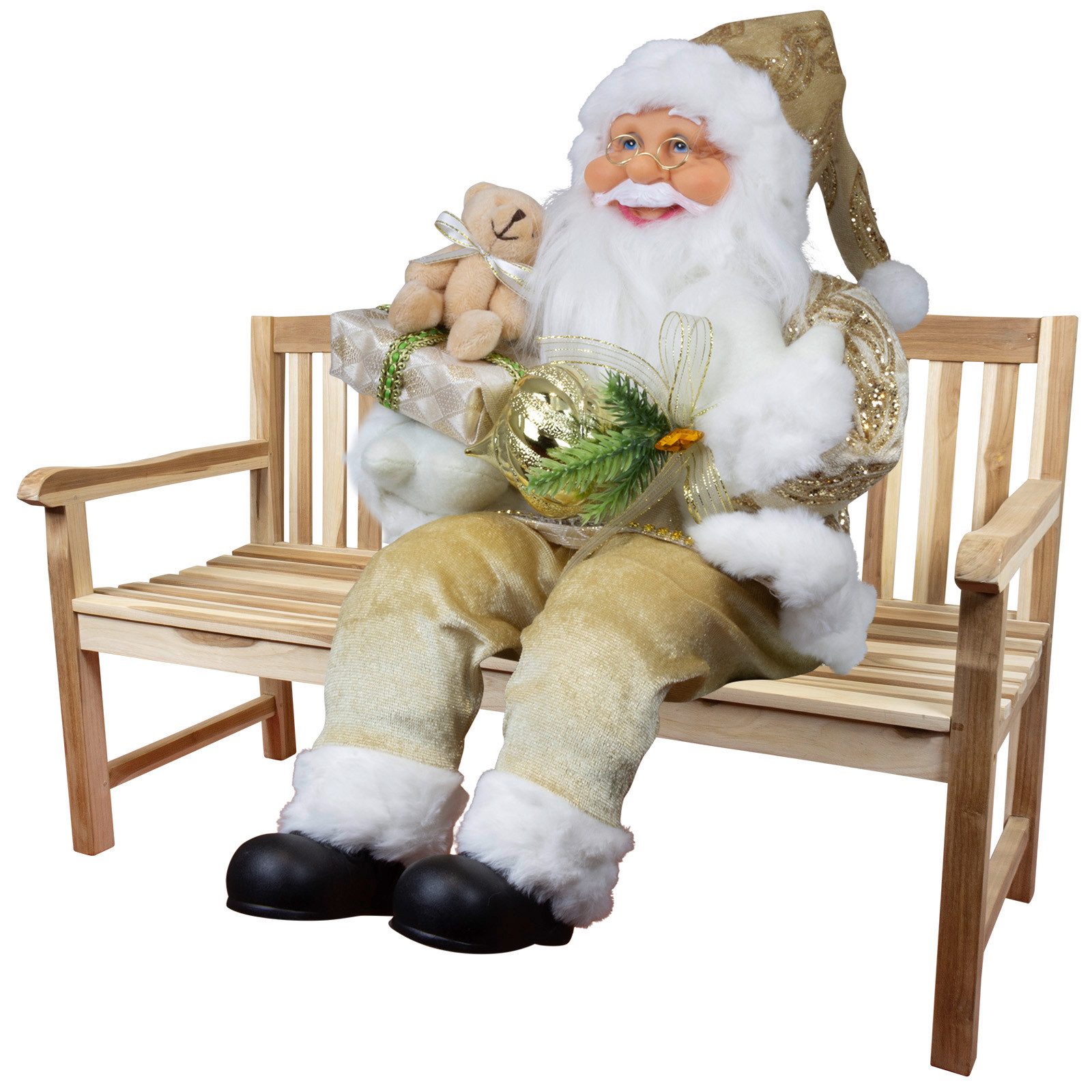 Christmas Paradise Weihnachtsmann sitzend 45cm - 6 Designs (Deko Figur, 1 S günstig online kaufen