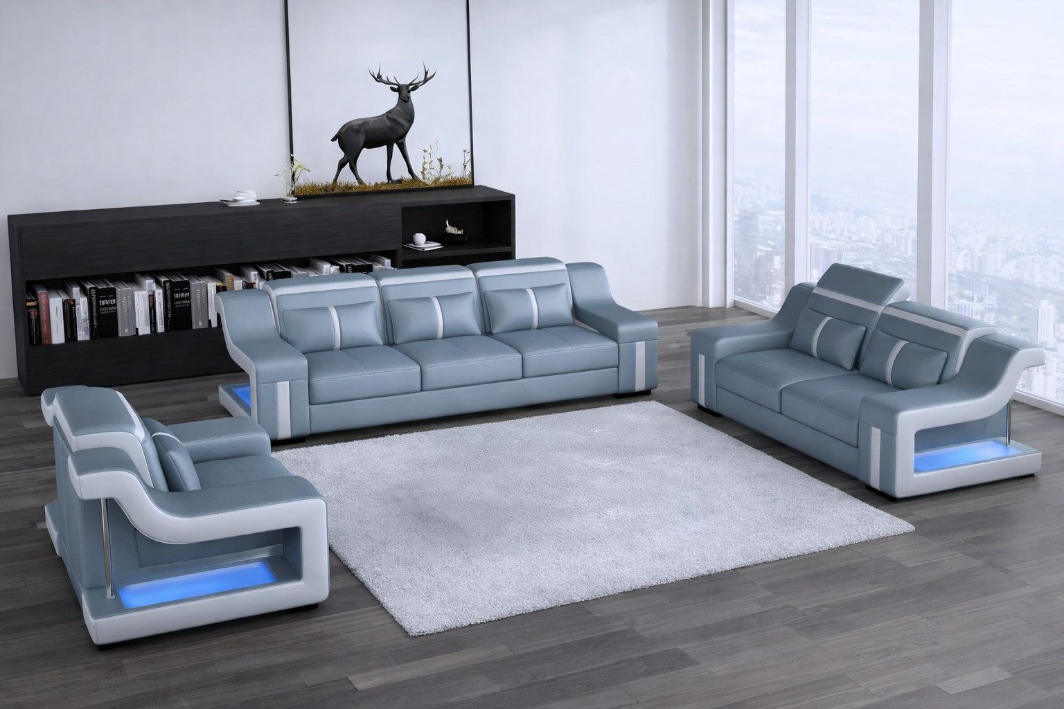 JVmoebel Polstergarnitur Design Couchgarnitur Set 3+2+1 Modern Sofa Wohnzimmer Möbel Sofort, (3-tlg), Made in Europa