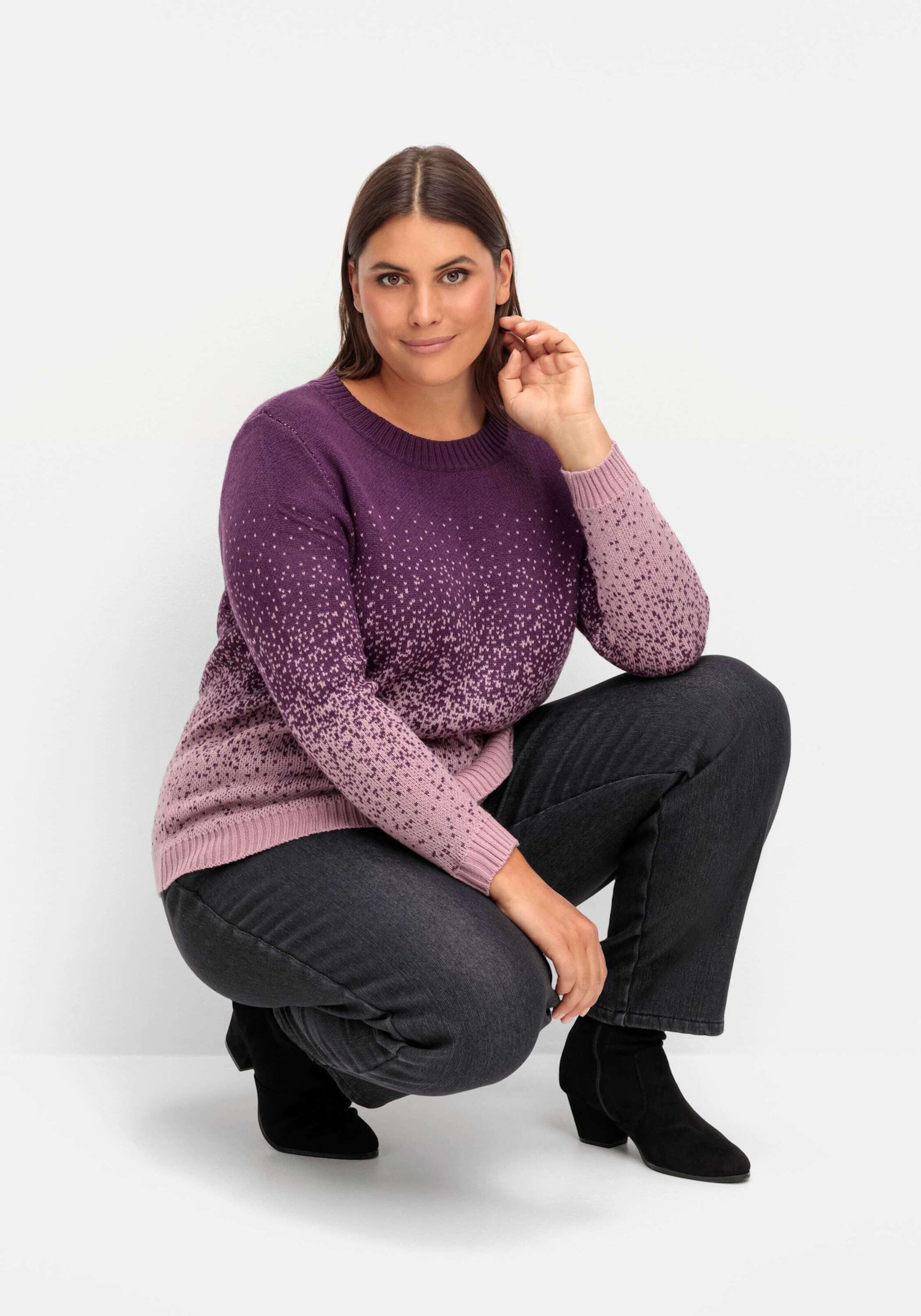 Sieh an! Strickpullover Pullover Langarm Jacquard