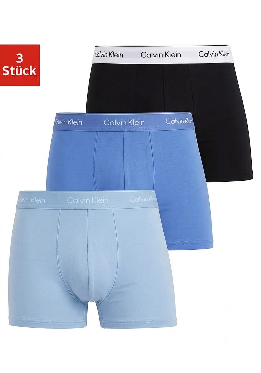 Calvin Klein Underwear Boxershorts CK RELAXED FIT TRUNK 3PK (Packung, 3-St., 3er-Pack) aus Stretch-Baumwolle
