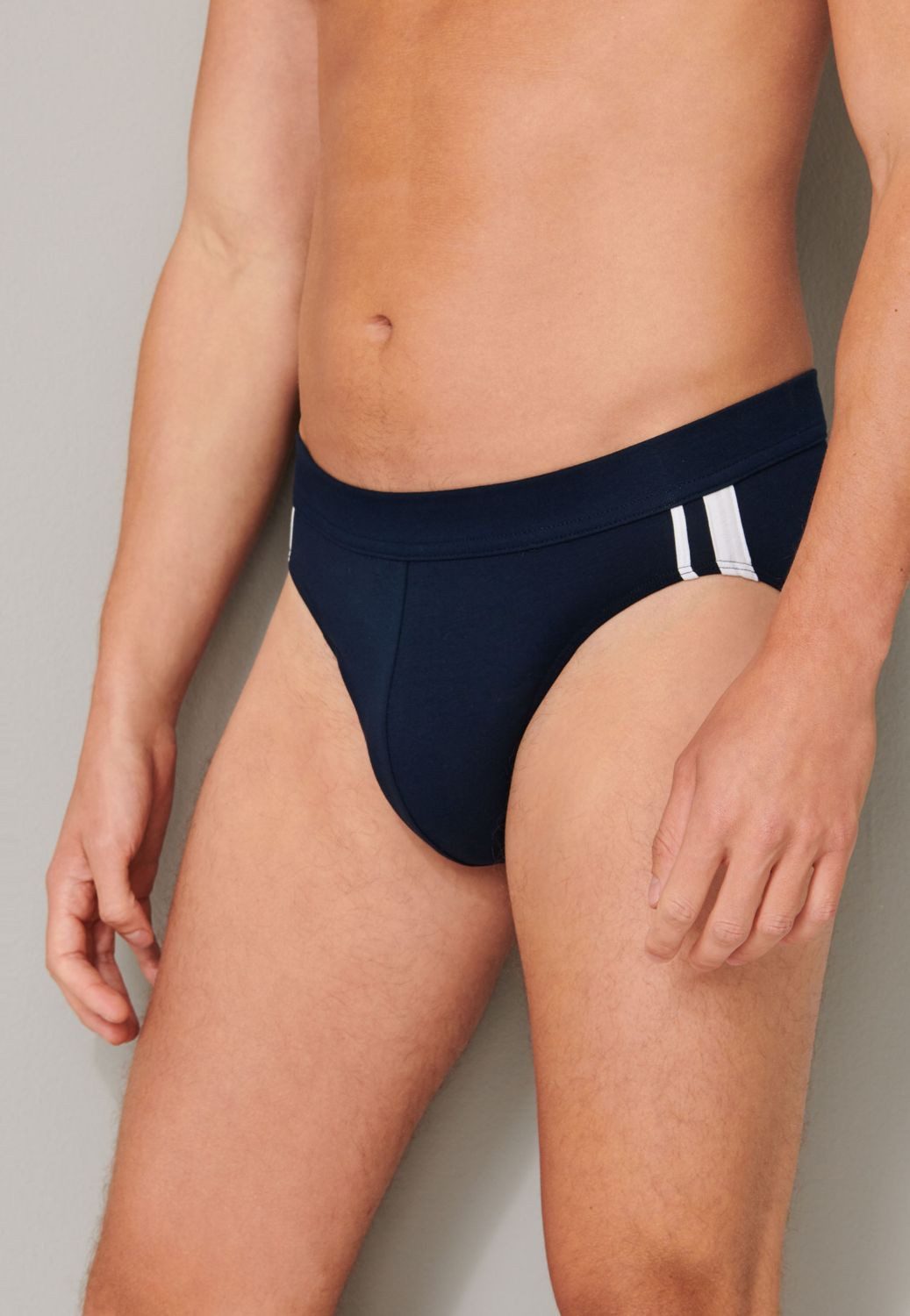 Schiesser Slip Organic Cotton mit seitlichen Streifen im 6er Pack