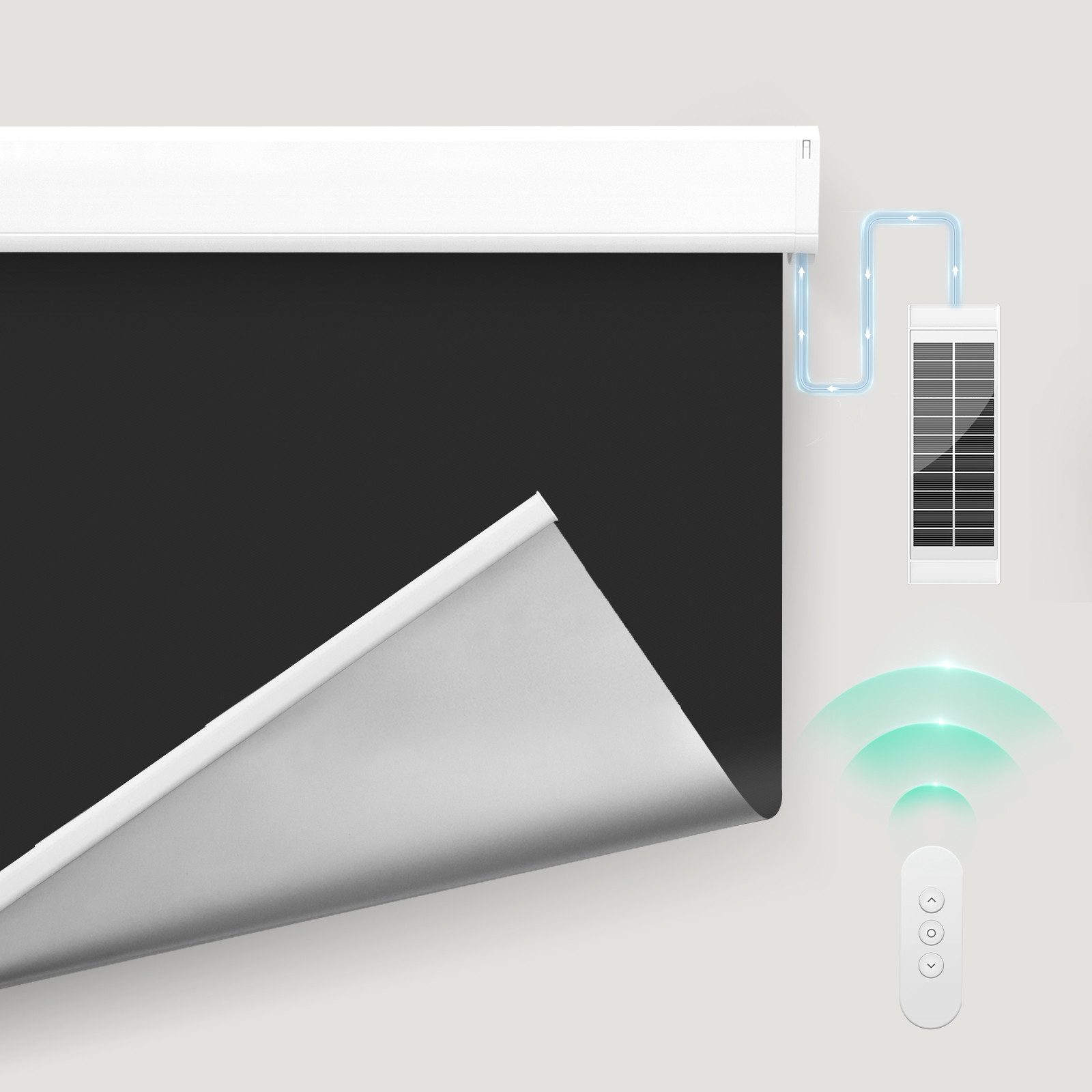 Elektrisches Rollo Thermorollo, mit Fernbedienung Verdunkelung Lithiumbatte günstig online kaufen