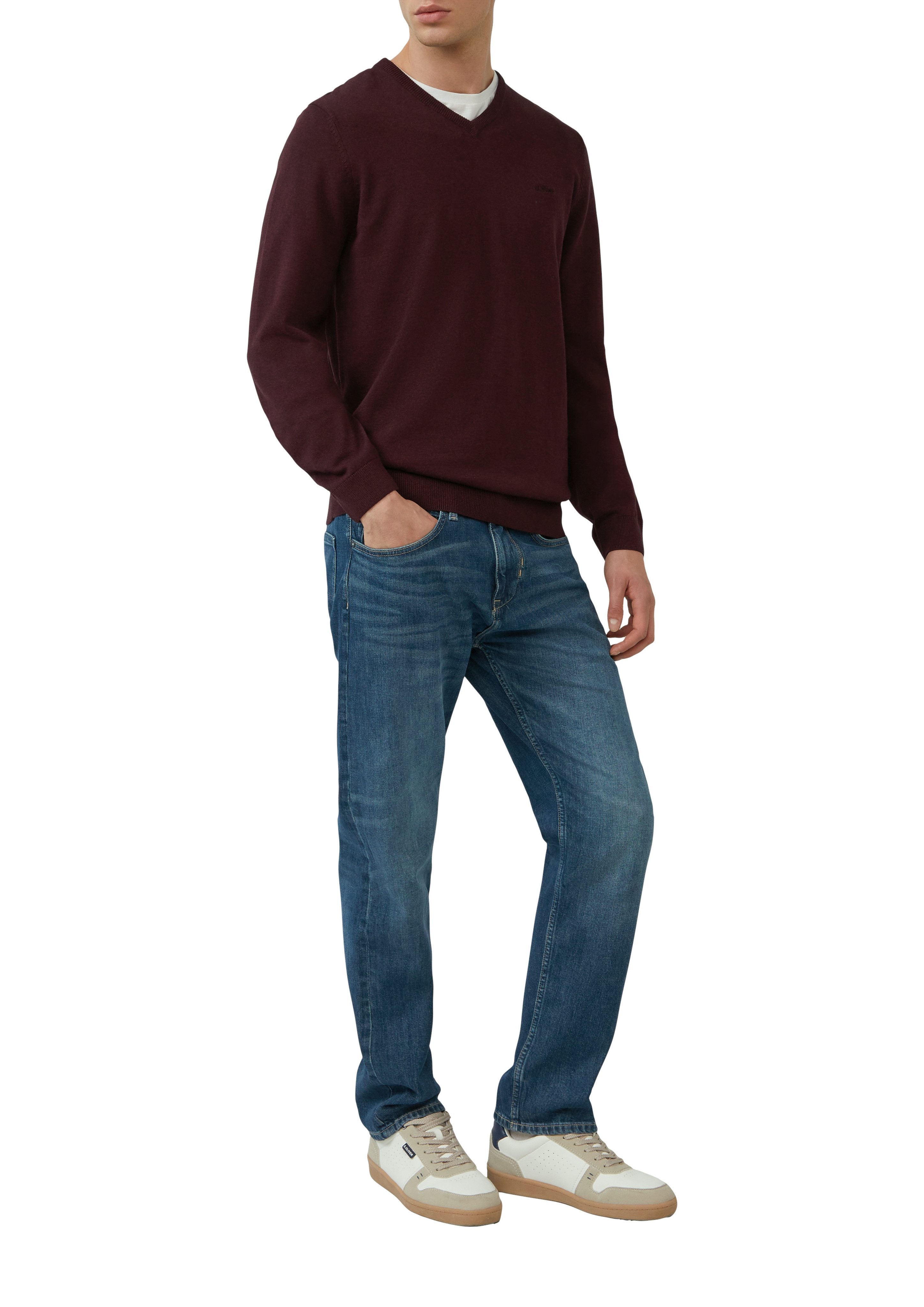 s.Oliver Strickpullover in melierter Optik mit günstig online kaufen