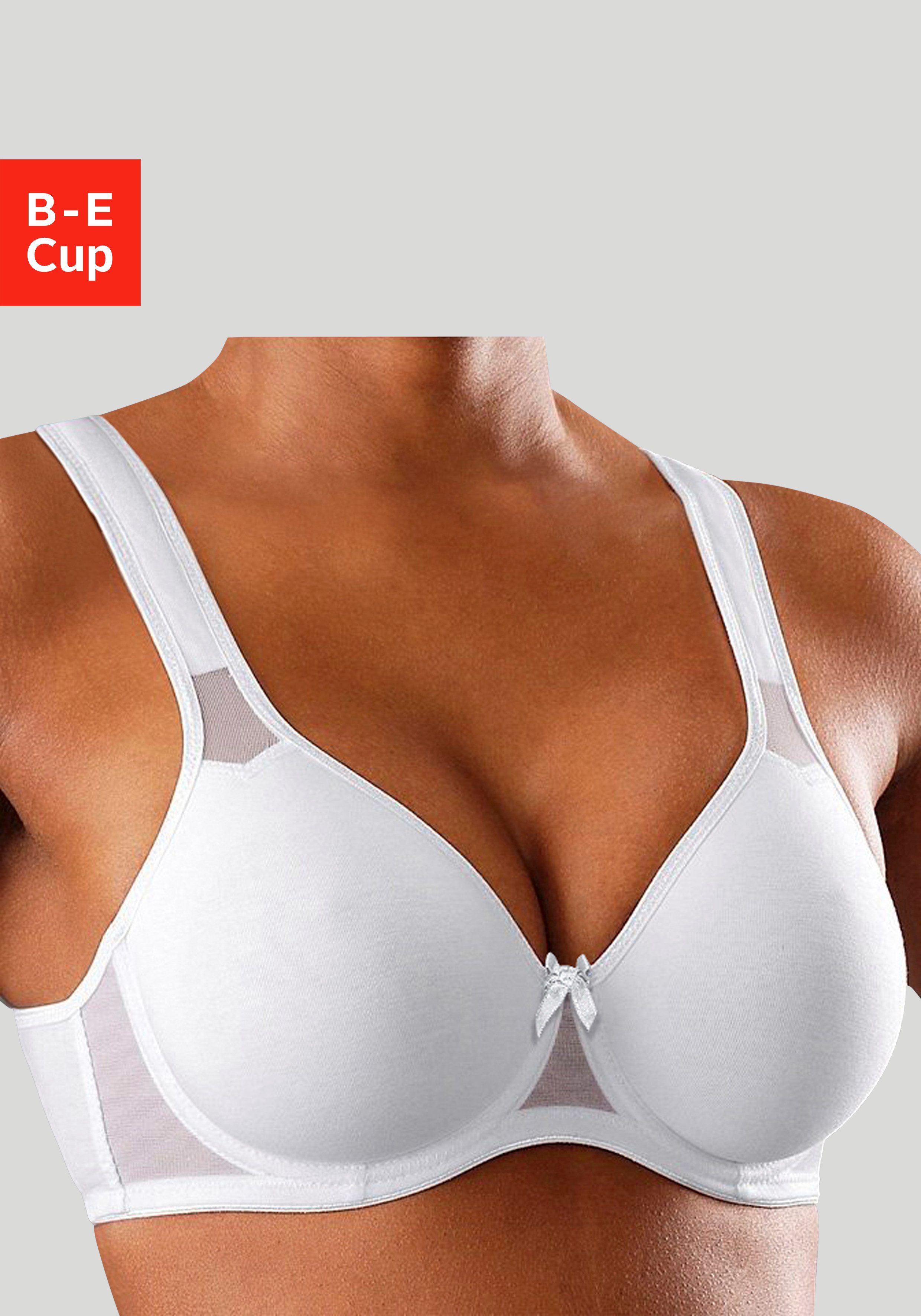 petite fleur T-Shirt-BH mit Bügel und Netzeinsätzen