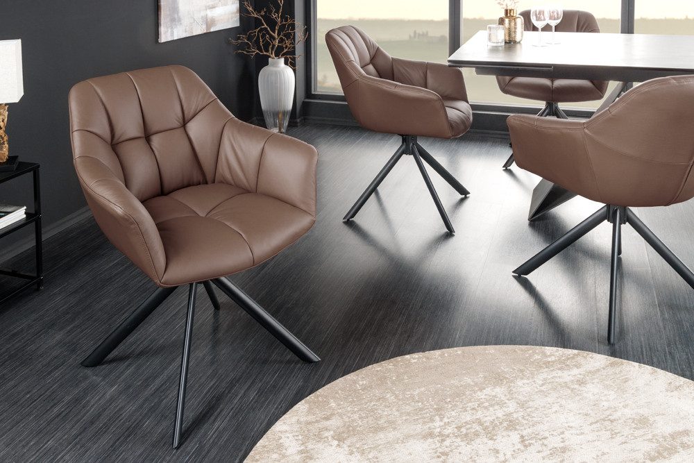 riess-ambiente Polsterstuhl PAPILLON brandy braun / schwarz (Einzelartikel, günstig online kaufen