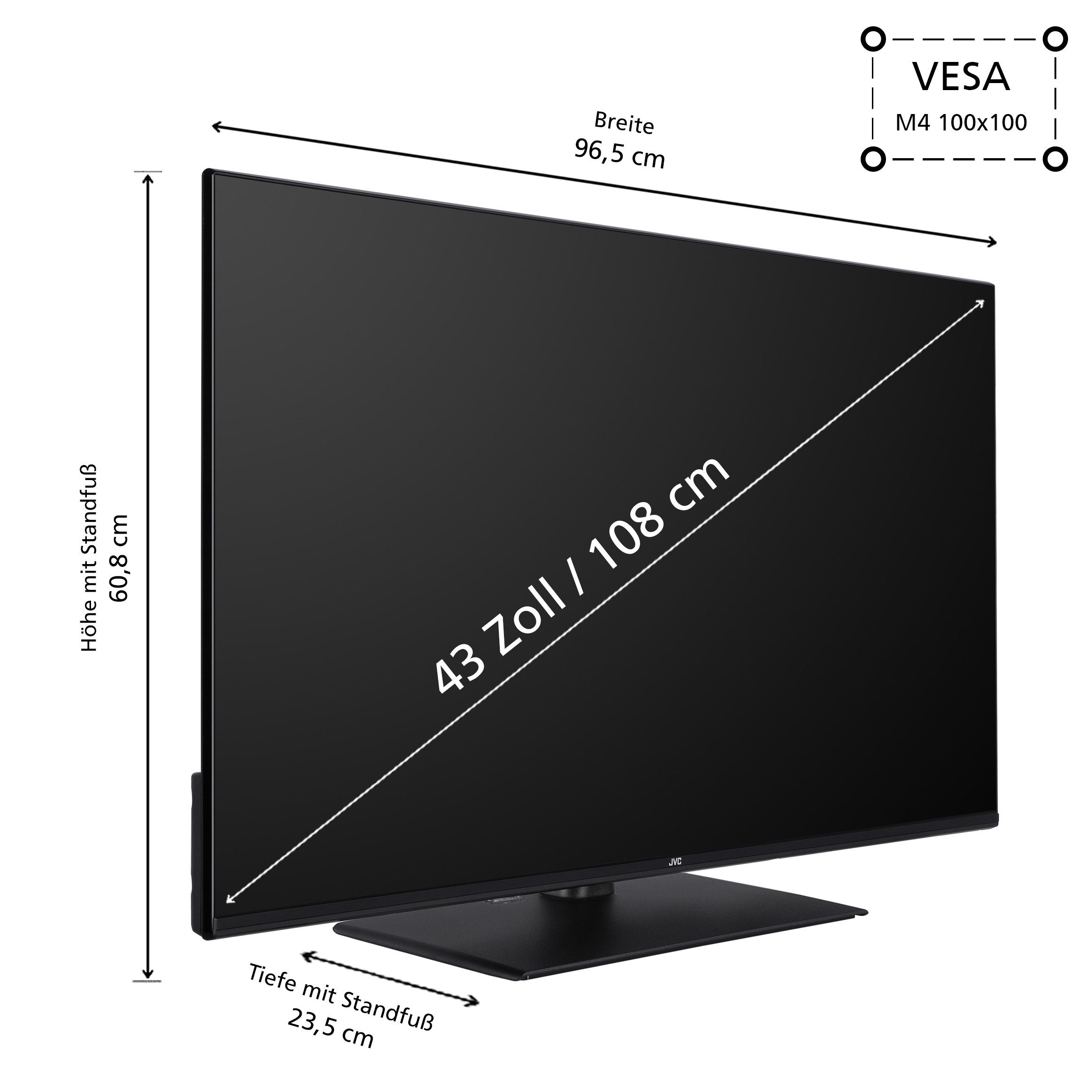JVC LT-43VUQ3455 QLED-Fernseher (108 cm/...