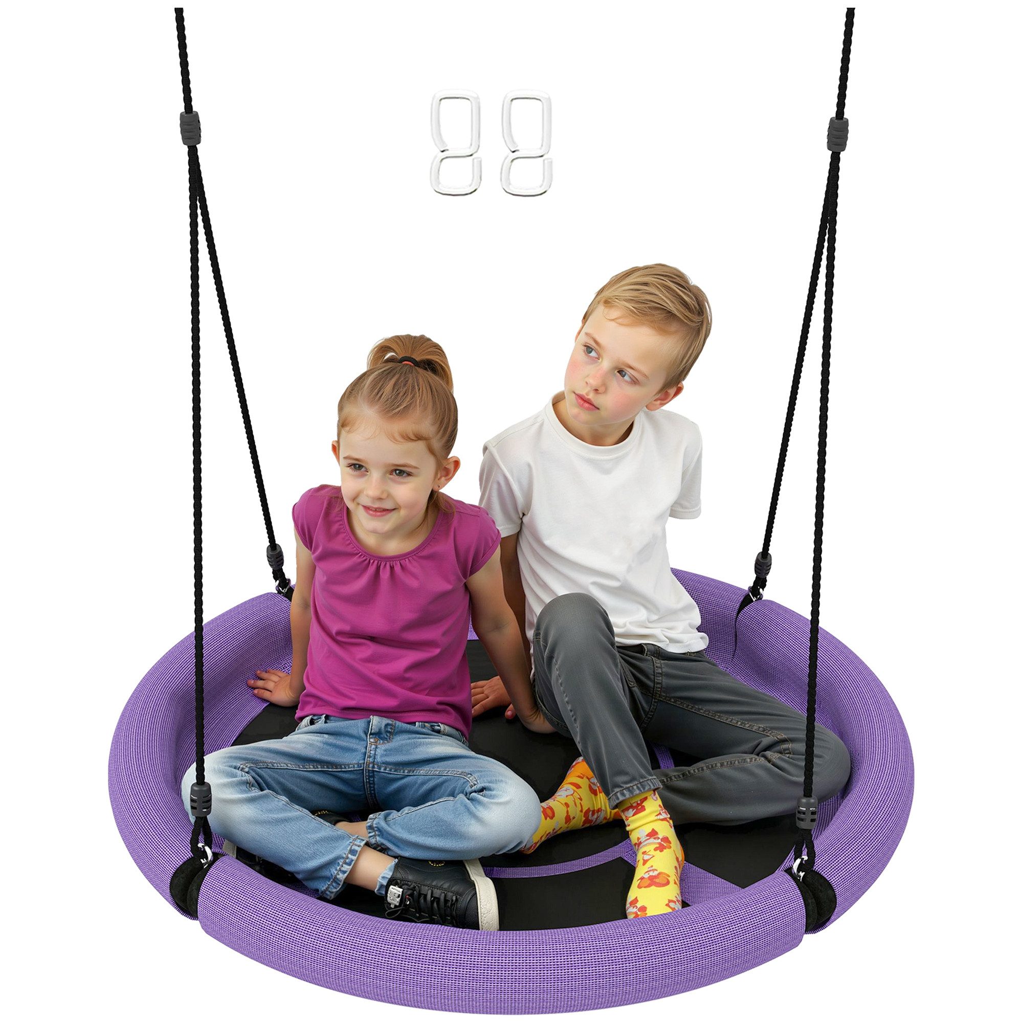 AIYAPLAY Einzelschaukel Nestschaukel Ø98 cm Verstellbar günstig online kaufen