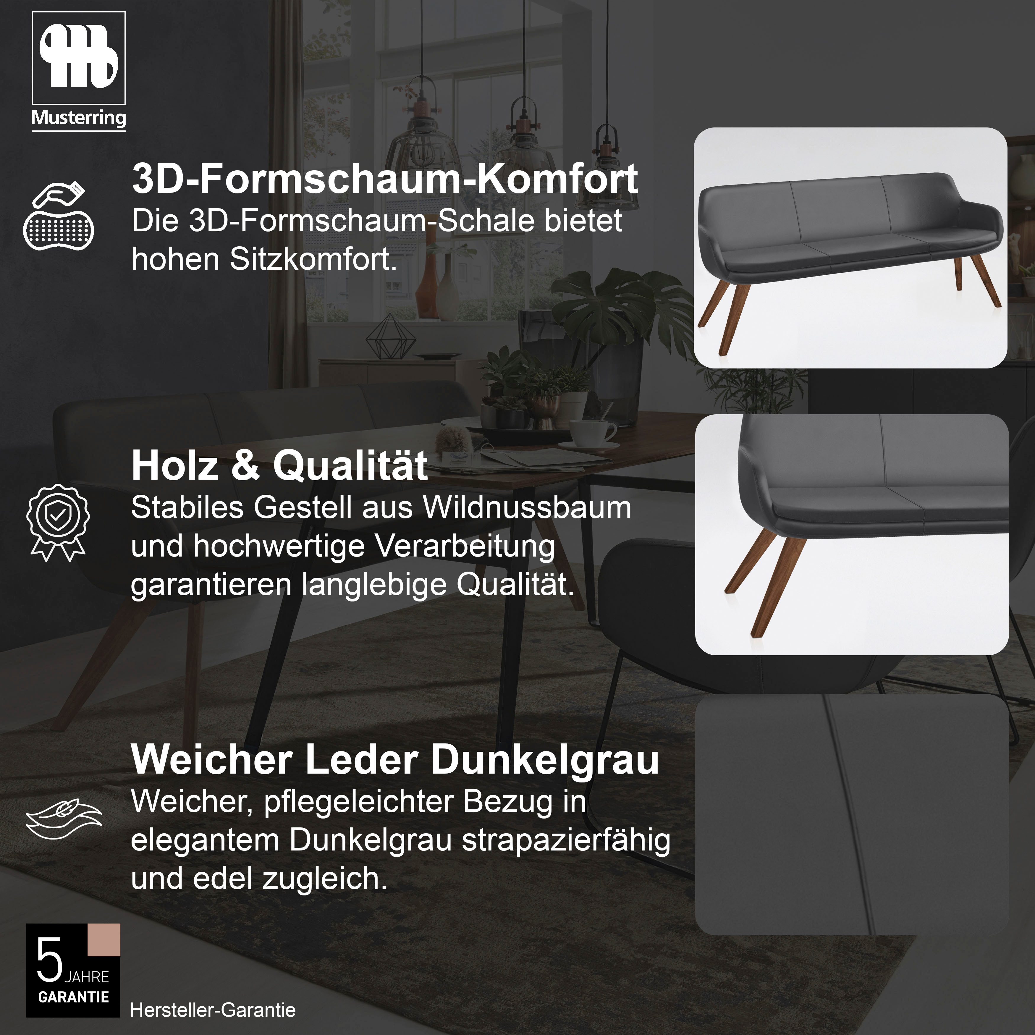 Musterring Essbank Tavia, Stativgestell Wildnussbaum massiv geölt, Breite 180, 200 oder 220 cm