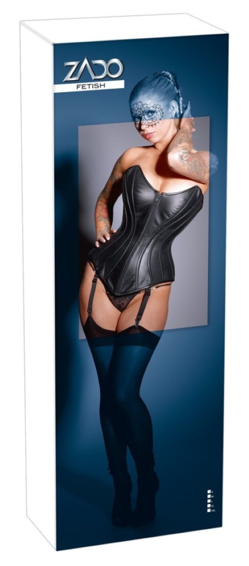 Corsage ZADO- Korsett aus Leder - (2XL,L,M,S,XL)