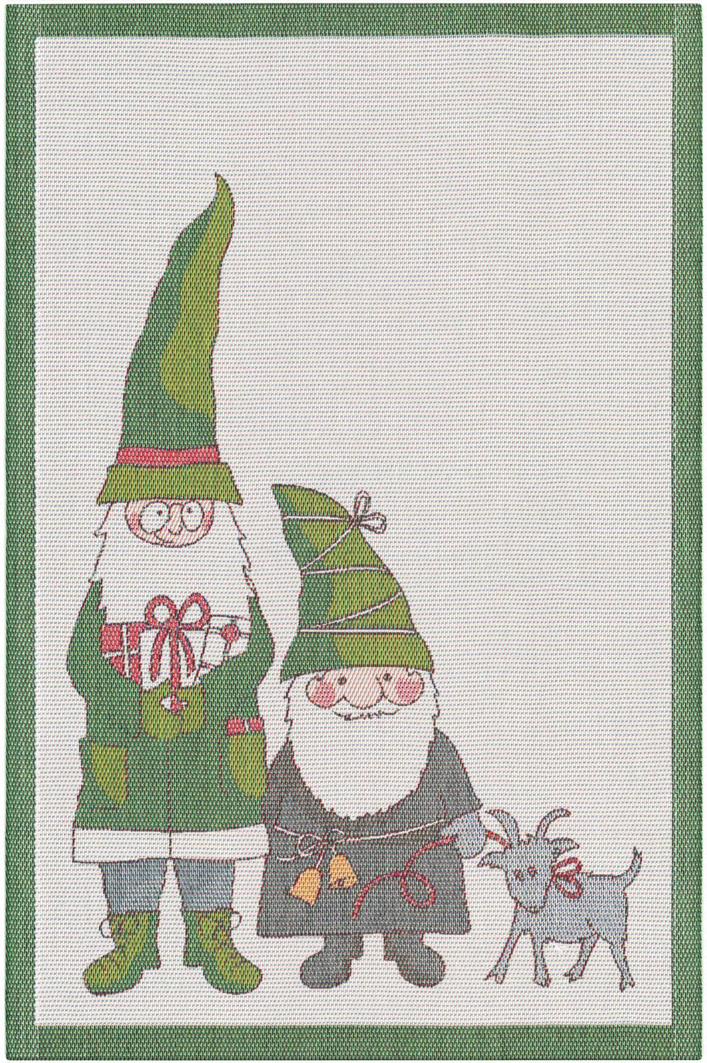 EKELUND MASTER WEAVERS 1692 Geschirrtuch Küchenhandtuch Gunnar grün 40x60 cm, (1-tlg., 1 x Geschirrtuch), Pixel gewebt (6-farbig)