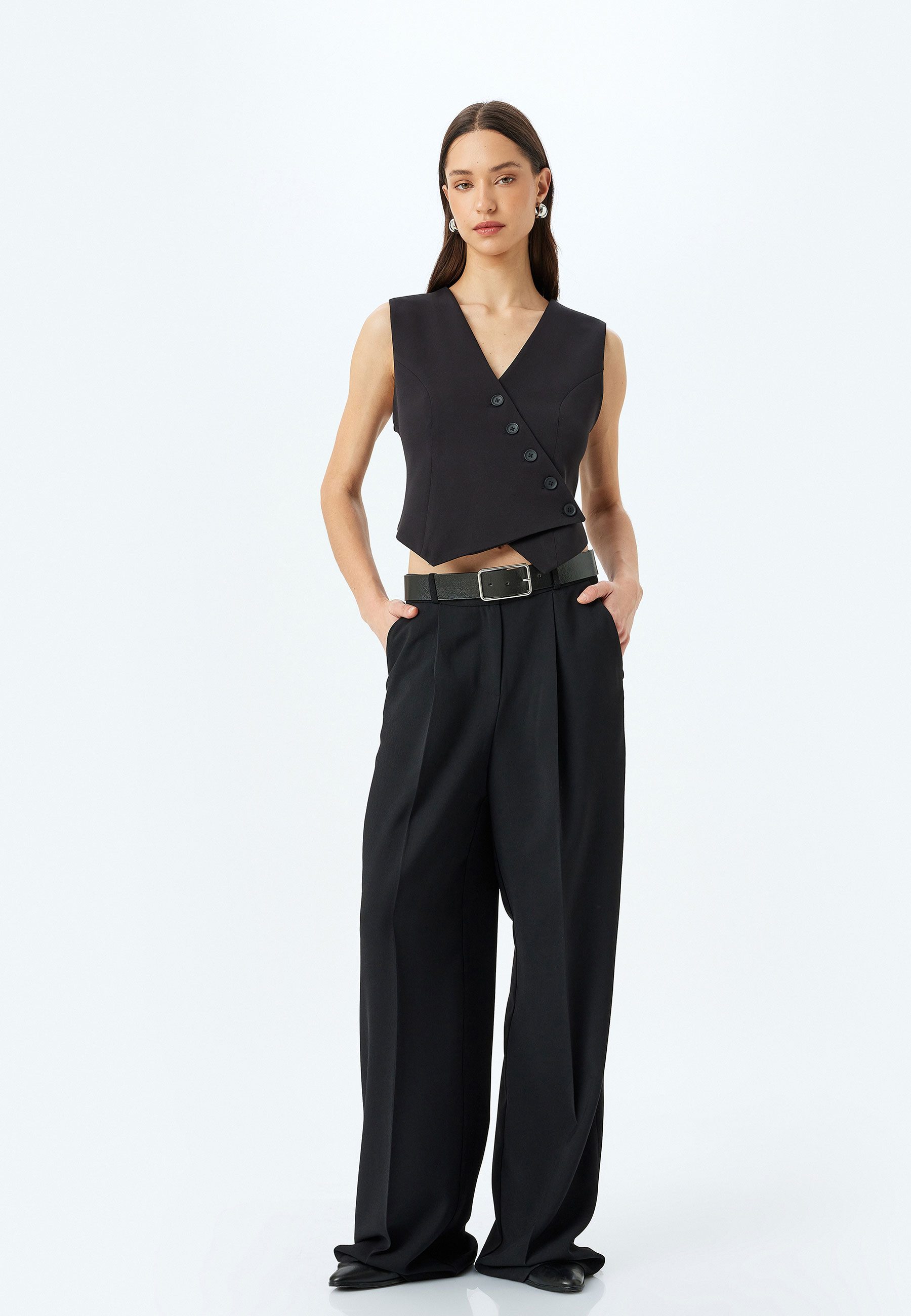 Koton Anzugweste V-Kragen Klassisch Anzugweste günstig online kaufen