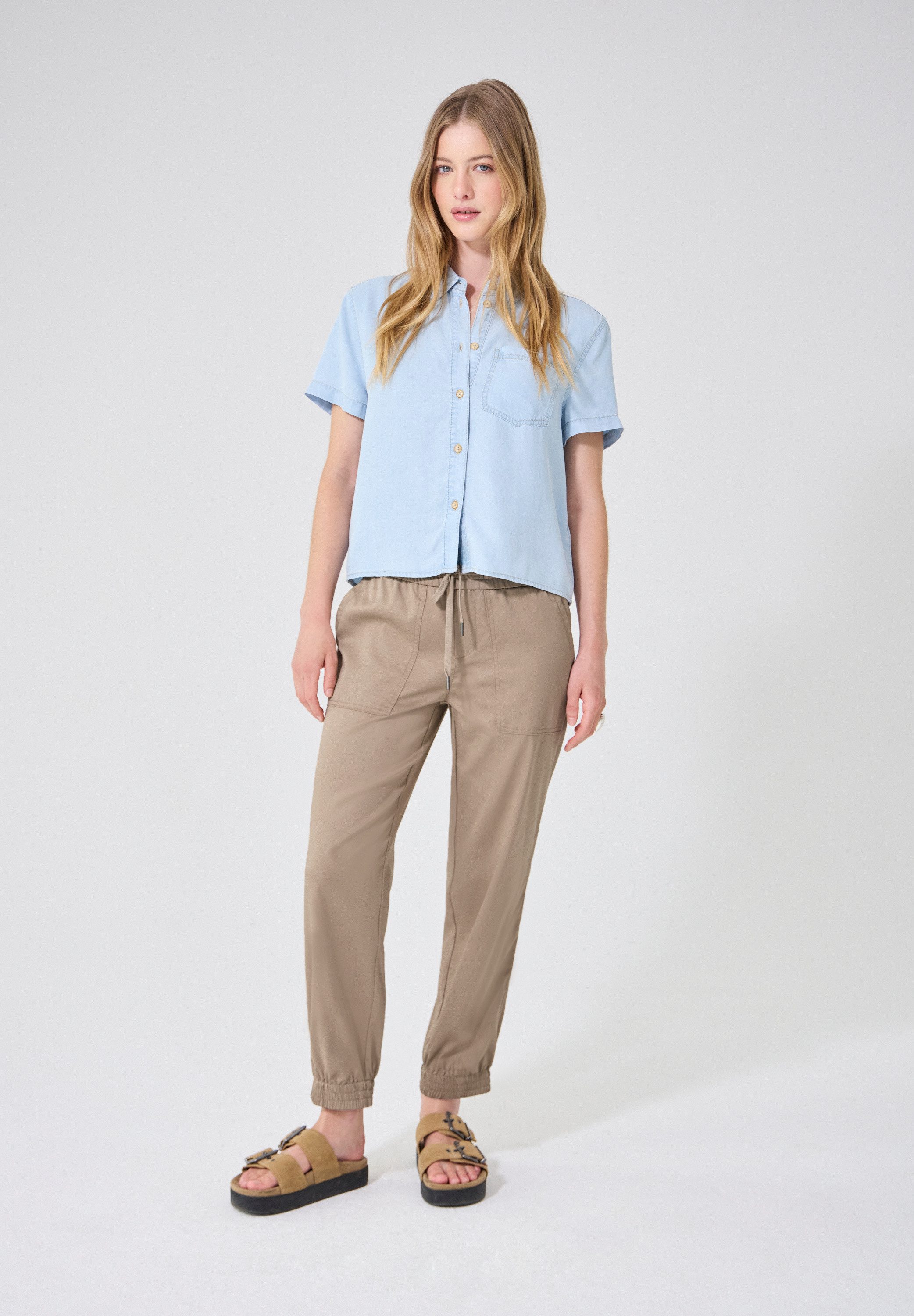 STREET ONE STUDIO Jogger Pants Elastikbund mit Tunnelzug