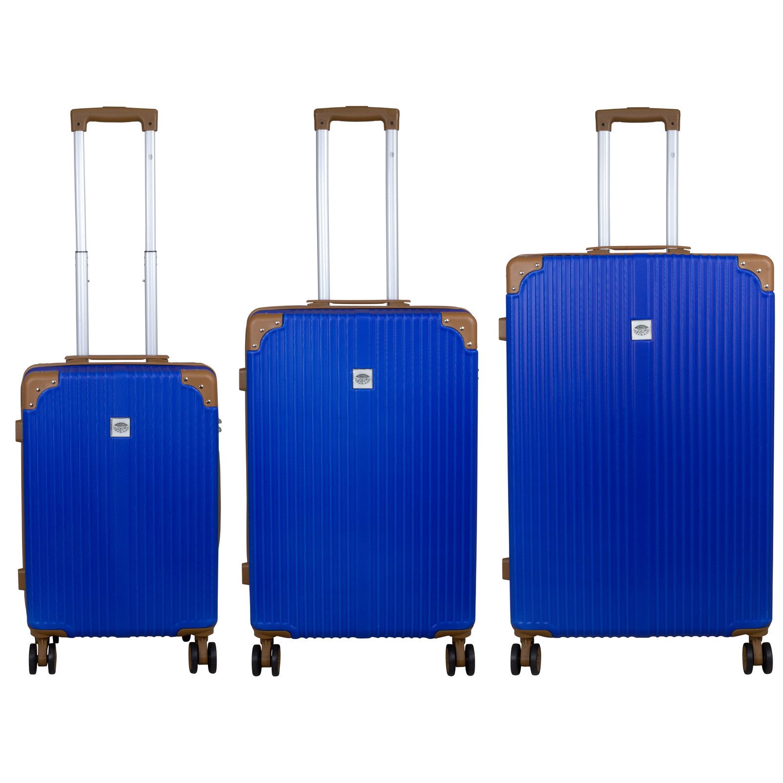 Trendyshop365 Trolleyset Kofferset 3 tlg Hartschale Barbados ABS 4 Rollen Zahlenschloss, (Hartschale), ABS, robust und kratzunempfindlich