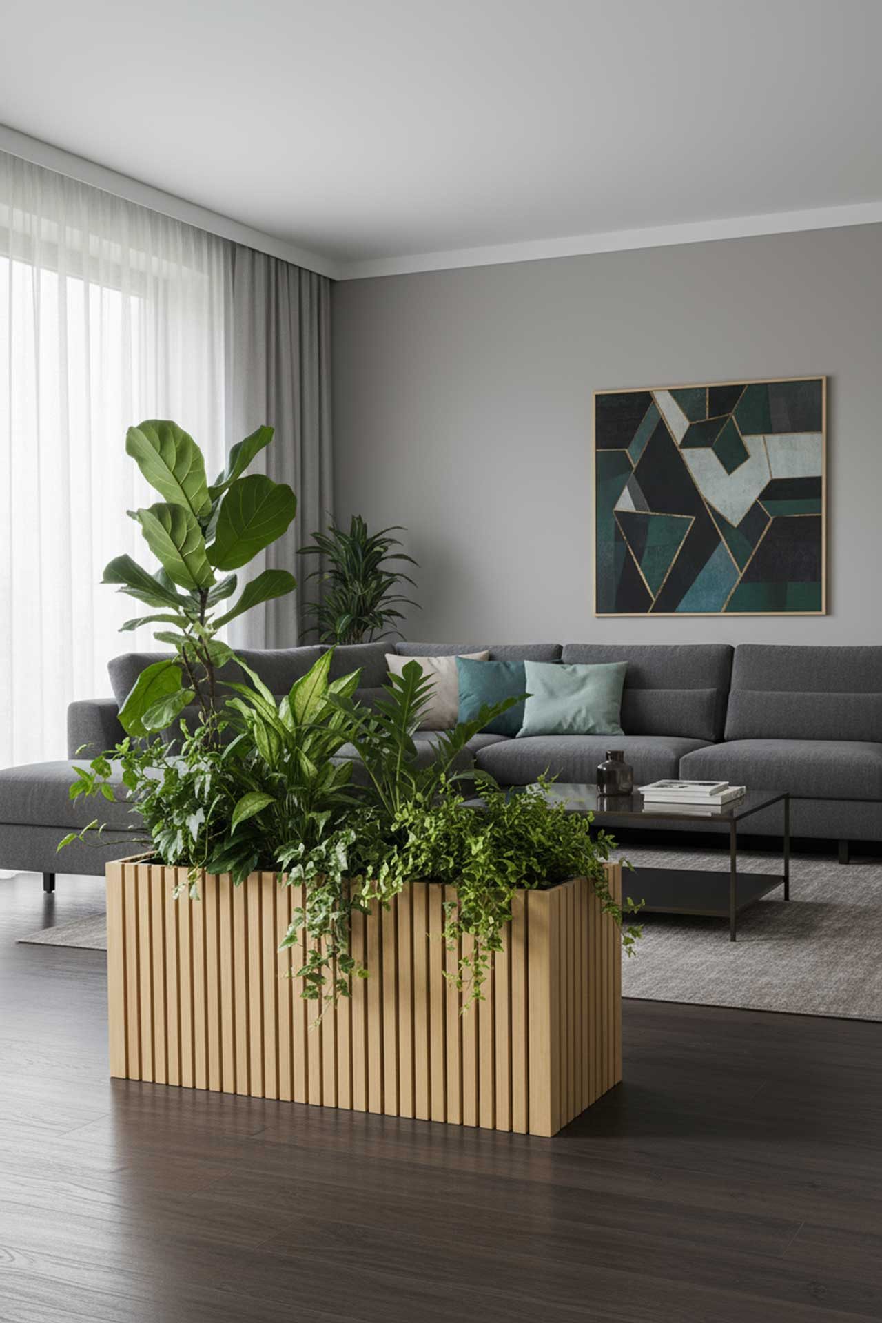 VIVANNO Pflanzkübel Holz MAXI Kasten - Braun Maserung (1 St), 84x30x40 cm günstig online kaufen