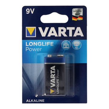 VARTA Varta 9V E-Block Batterie 4922 Longlife Power (ehem. High Energy) 1-e Batterie, (9,0 V)