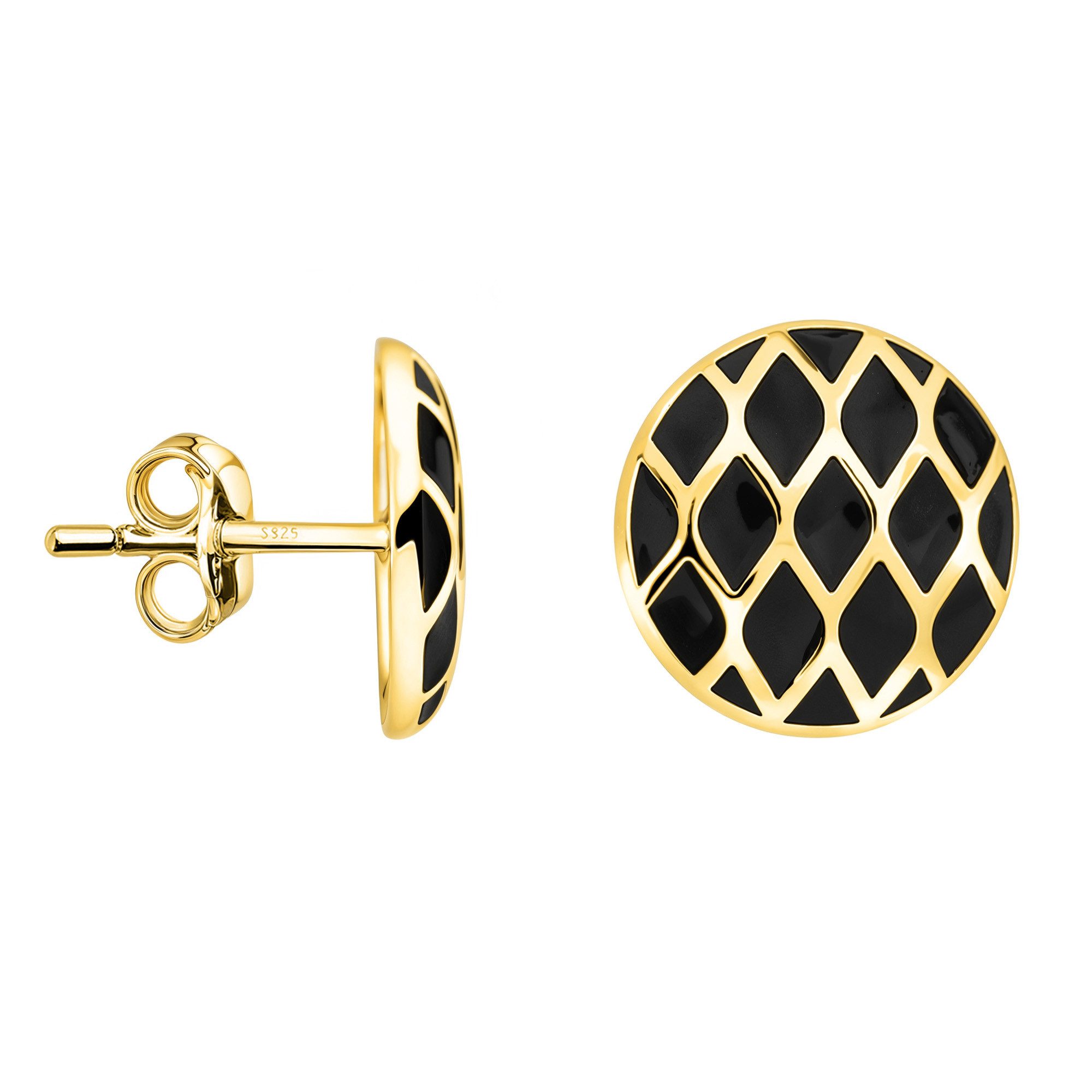 Sofia Milani Paar Ohrstecker Schwarzes Gitter, günstig online kaufen