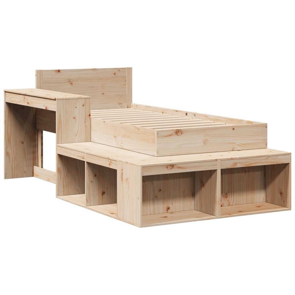 vidaXL Bett Massivholzbett ohne Matratze 75x190 günstig online kaufen