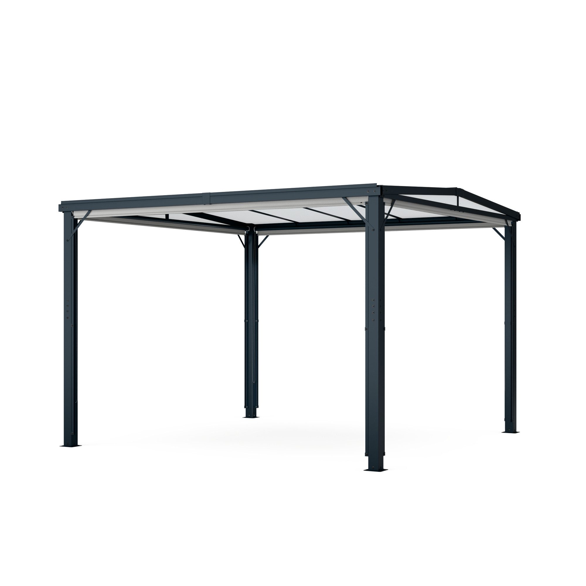 blumfeldt Pavillon Solid Sky, (Set), Pergola 3x3m pulverbeschichtet wetterfest Garten