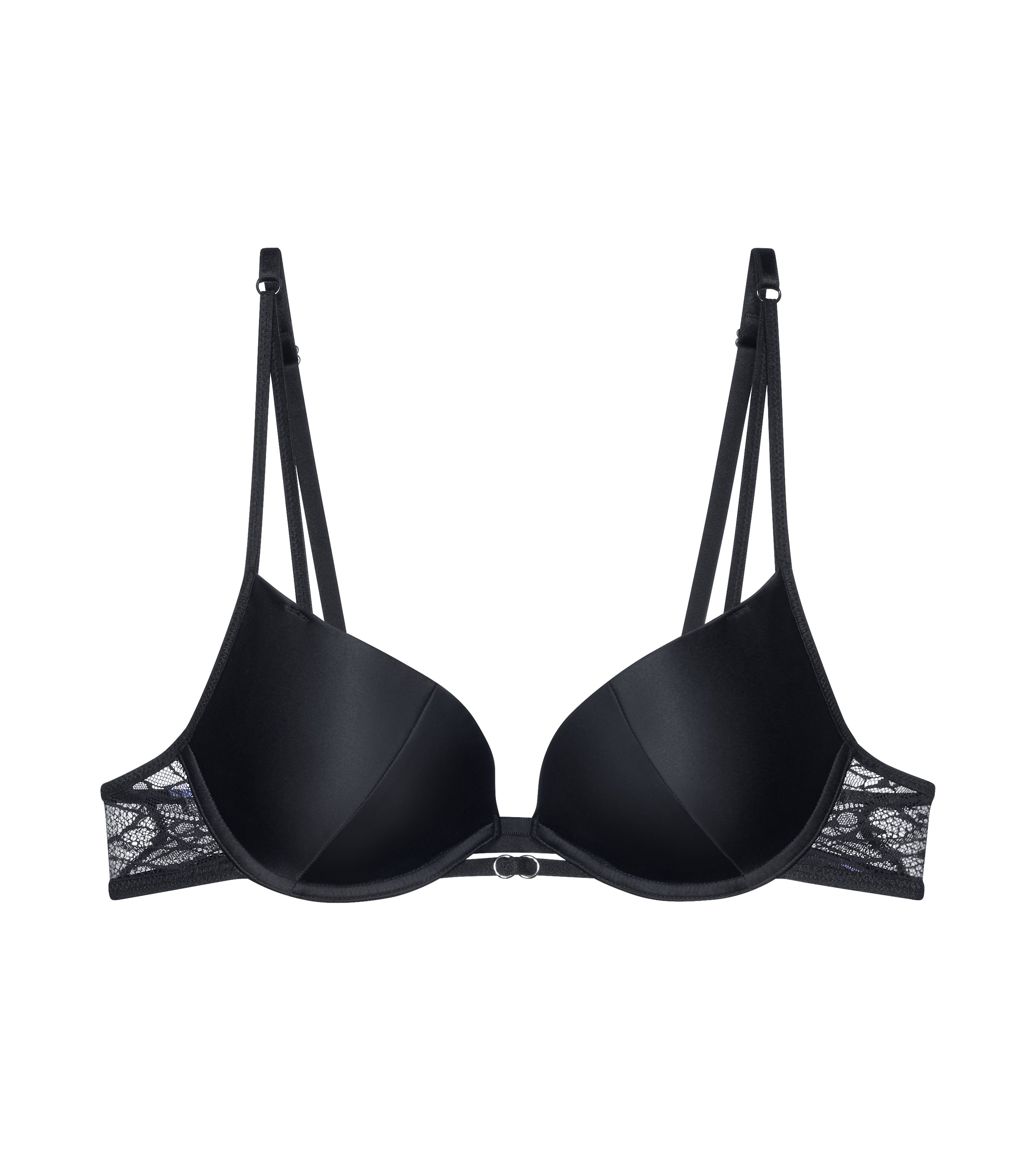 Triumph Push-up-BH Crazy Stupid Love Spitze, Stretch-Satin an den Cups, federleichte Cups, Mesh