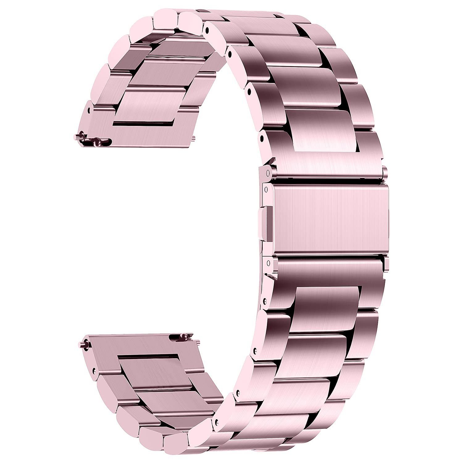 BEARSU Uhrenarmband »Uhrenarmband für Watch,20mm Metall Ersatzarmbänder mit  Schnellverschluss geeignet für Damen&Herren( Rosenpulver) «