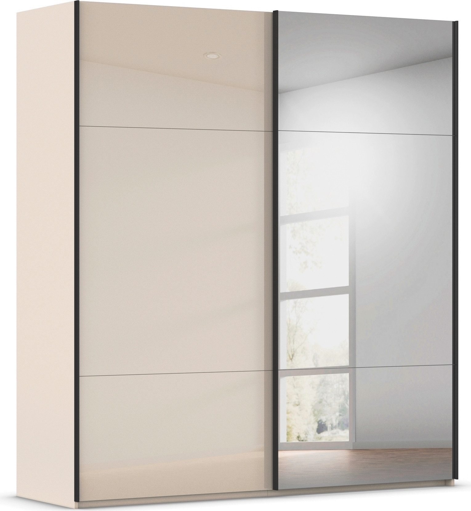 rauch Schwebetürenschrank Kleiderschrank Schrank Garderobe Schlafzimmerschrank CONTIDO (3 verschiedene Ausstattungen BASIC/CLASSIC/PREMIUM (inkl. SOFT-CLOSE) aus hochwertigem Material in 6 Breiten 2 Griff-Farben MADE IN GERMANY