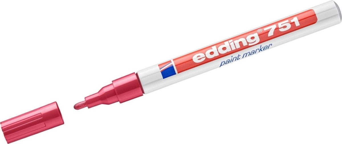 edding Permanentmarker Glanzlack-Marker edding 751 1-2mm rot