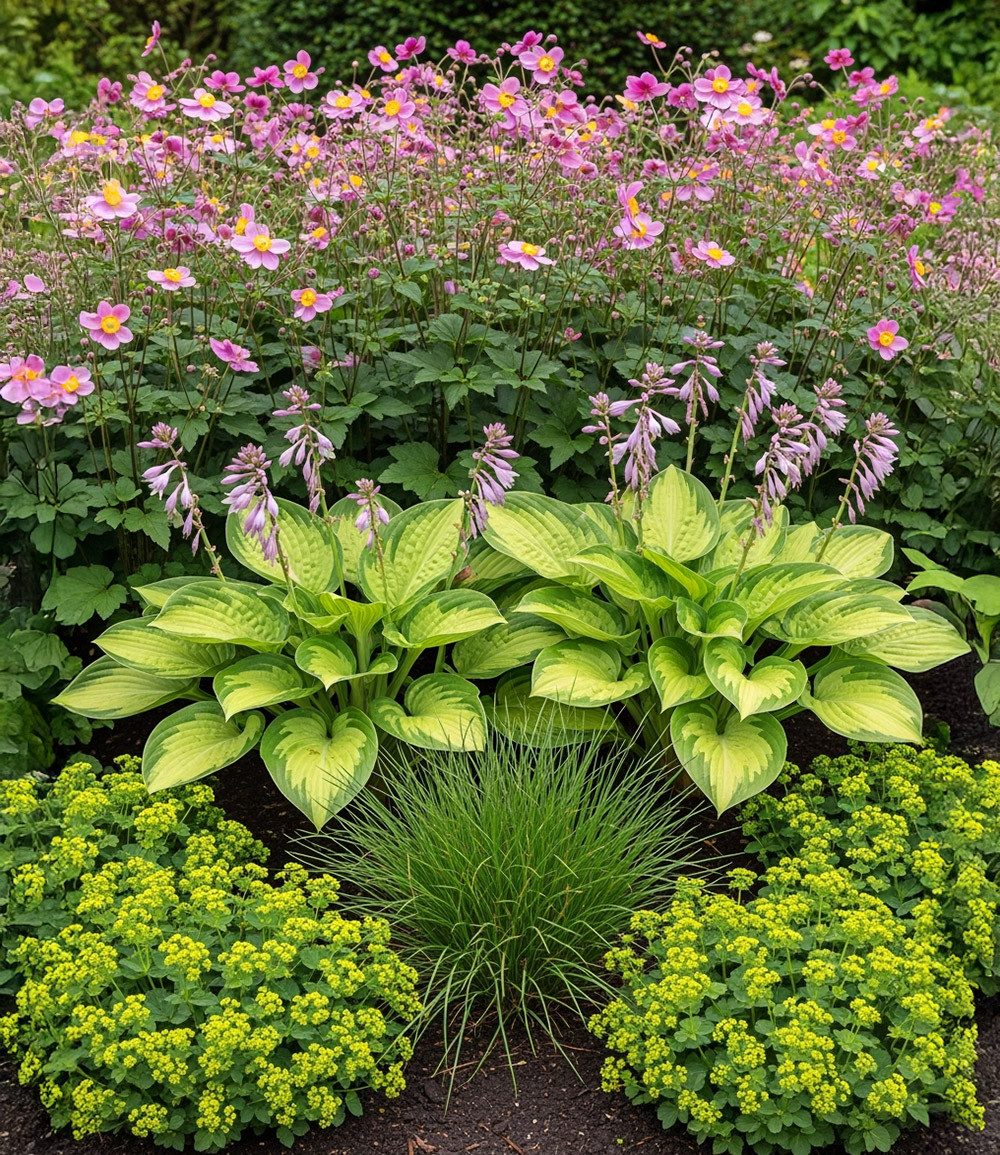 BALDUR Garten Beetpflanze Staudenbeet 'Schattengarten', 18 St., Frauenmantel, lange Blütezeit, pflegeleicht