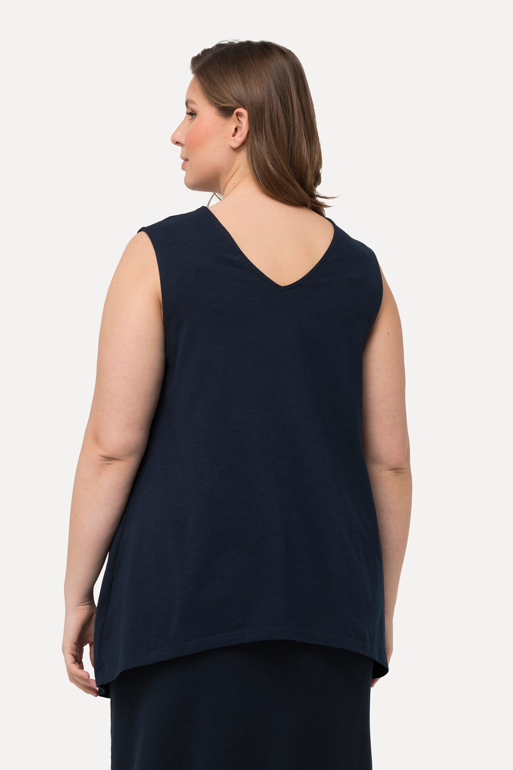 Ulla Popken Longshirt Longtop A-Linie Stillfunktion Wickeloptik ärmellos Schwangerschaft