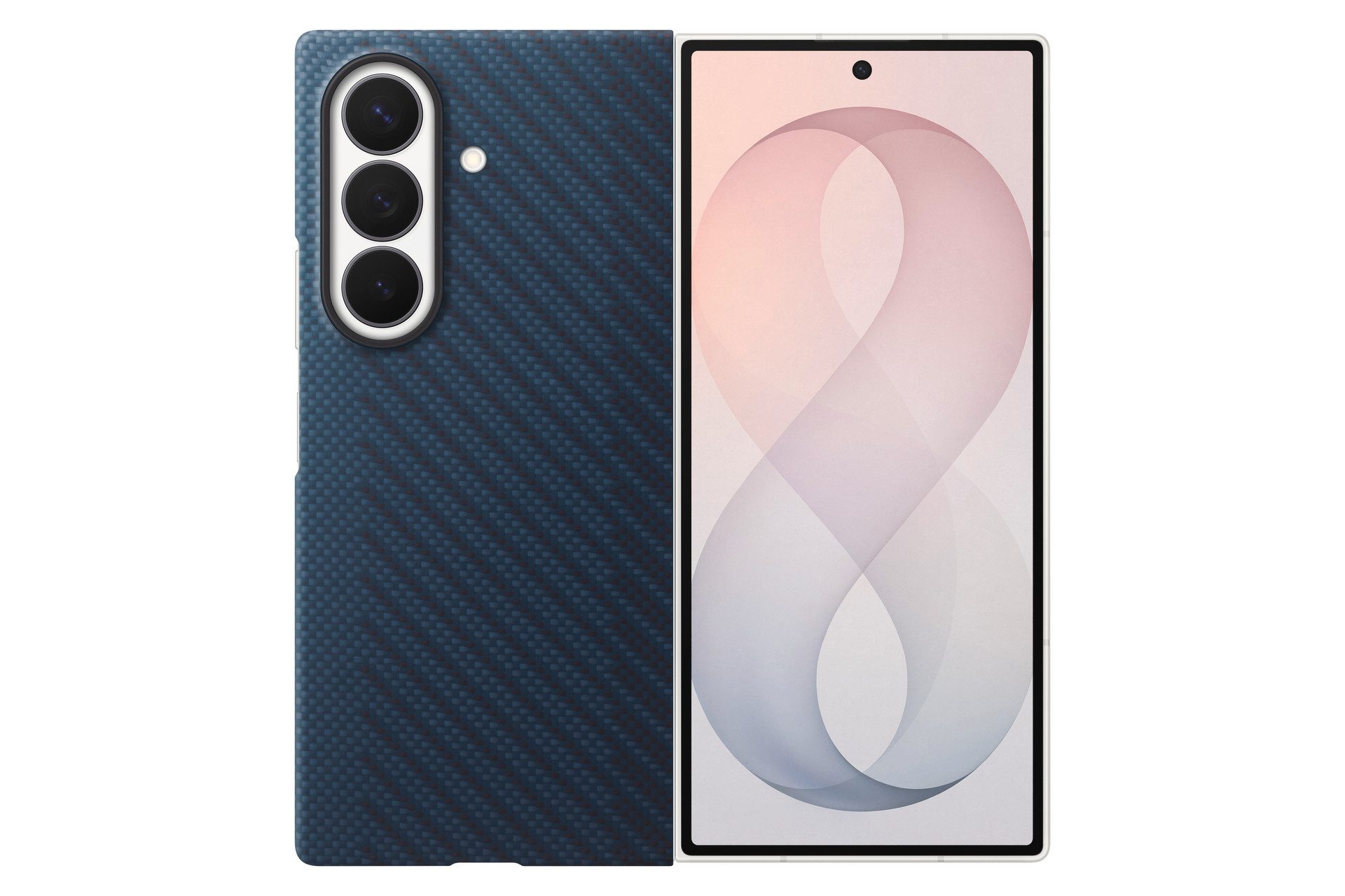Samsung Smartphone-Hülle Carbon Magnet Case für Galaxy Fold8 Ultra, Backcover, Schutzhülle, Handyschutzhülle, Case, Schutzcase, stoßfest