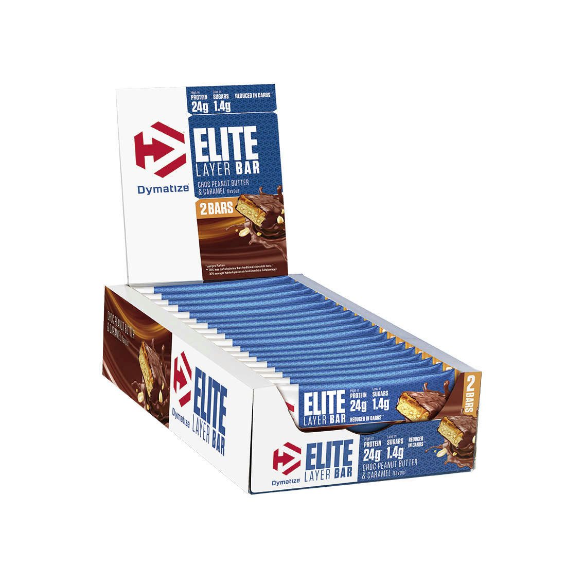 Dymatize Protein Elite Layer Bar Peanut Butter & Caramel 18 x 60 g Riegel, 1080 g