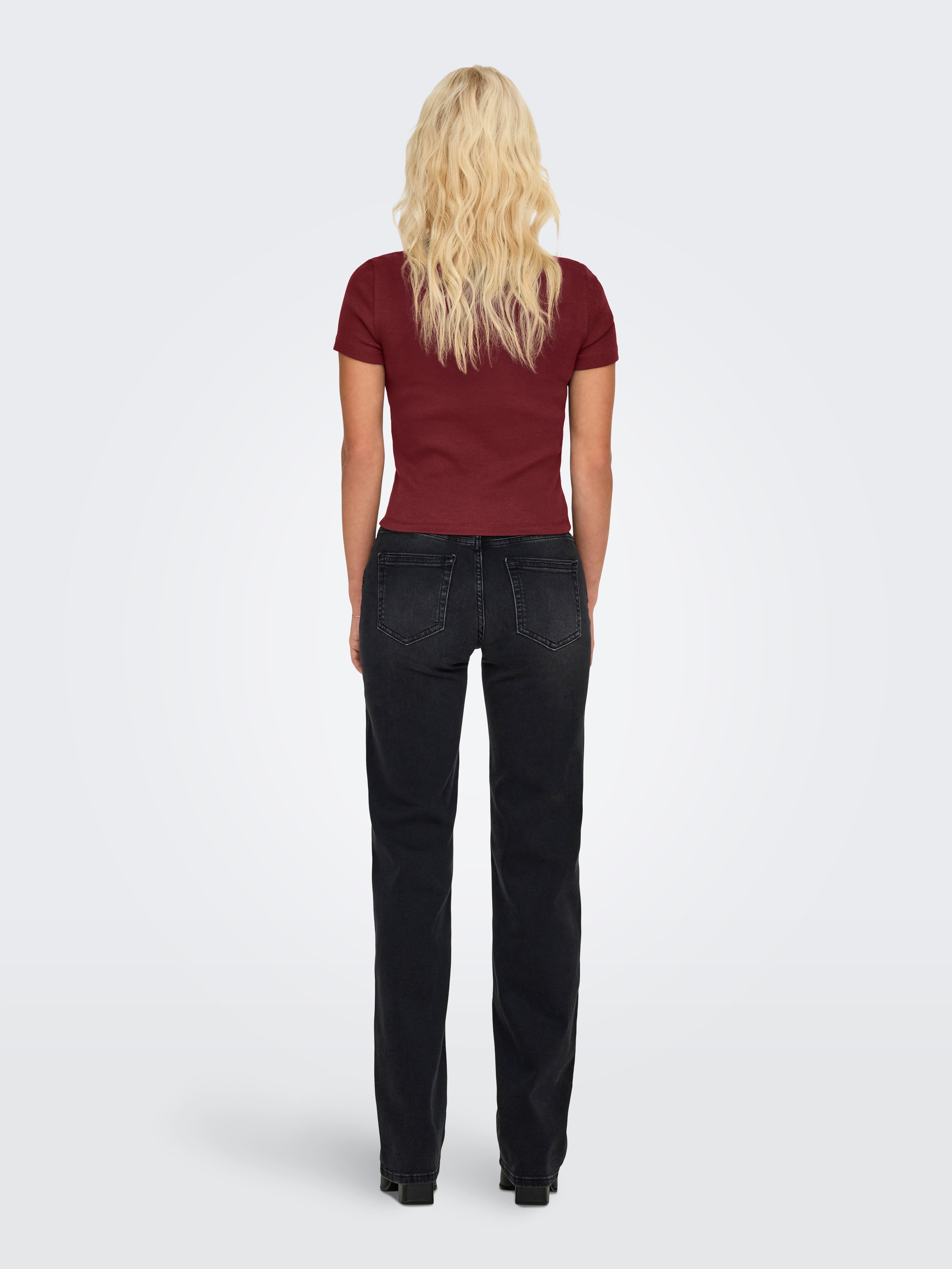 ONLY Kurzarmshirt ONLVAL – Basic-Shirt mit Stretchkomfort für jeden Tag reg günstig online kaufen