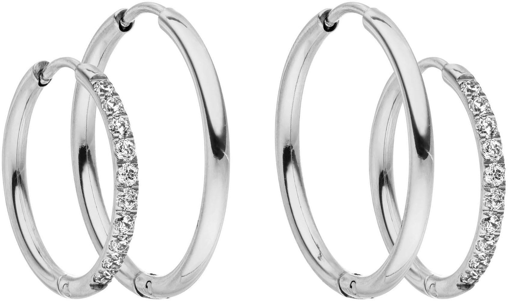 Purelei Сережки-кільця-Set Schmuck Geschenk Lovely Glitter Ohrring-Set, 23081 (Set, 4-tlg), mit Zirkonia (synth)