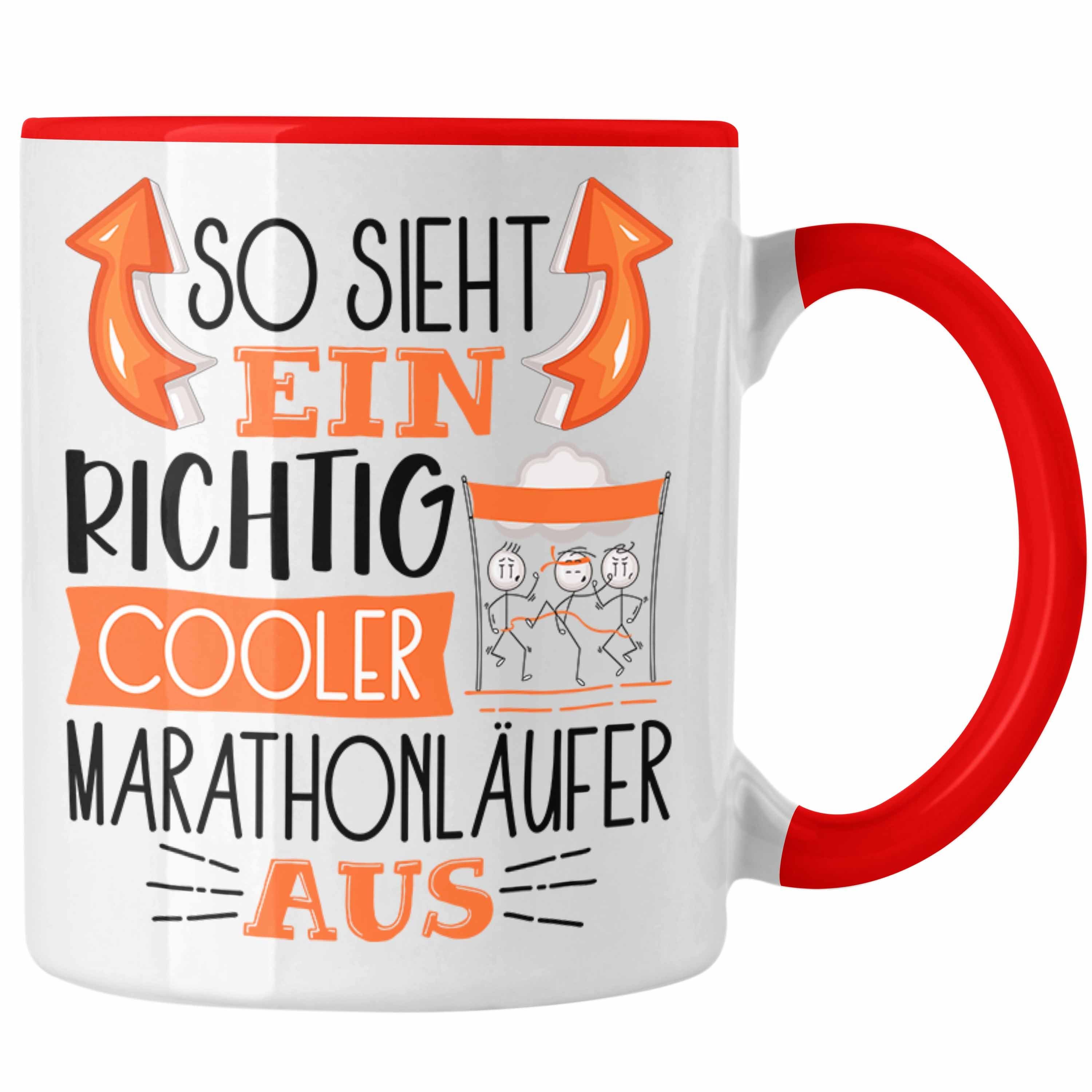Marathonläufer Trendation Lustige Tasse Sieht Ein Cooler Aus Rot Geschenk Richtig Tasse So