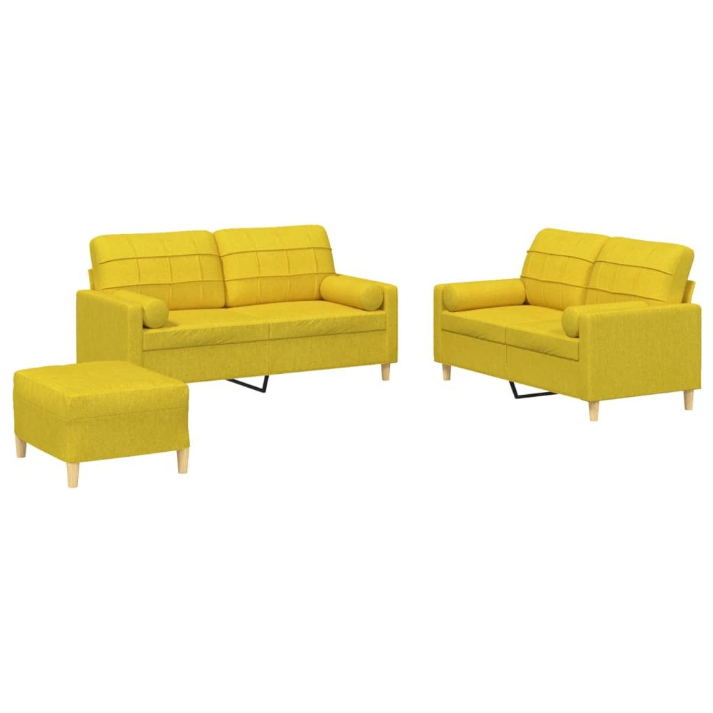 vidaXL Sofa 3-tlg. Sofagarnitur mit Kissen günstig online kaufen
