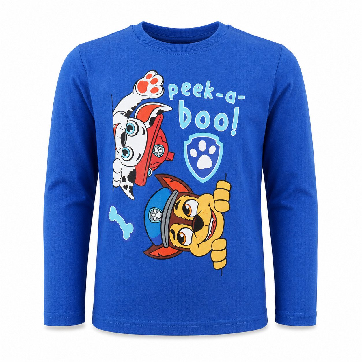 PAW PATROL Langarmshirt Paw Patrol Chase Kinder Jungen langarm Shirt Gr. 98 bis 128 Baumwolle