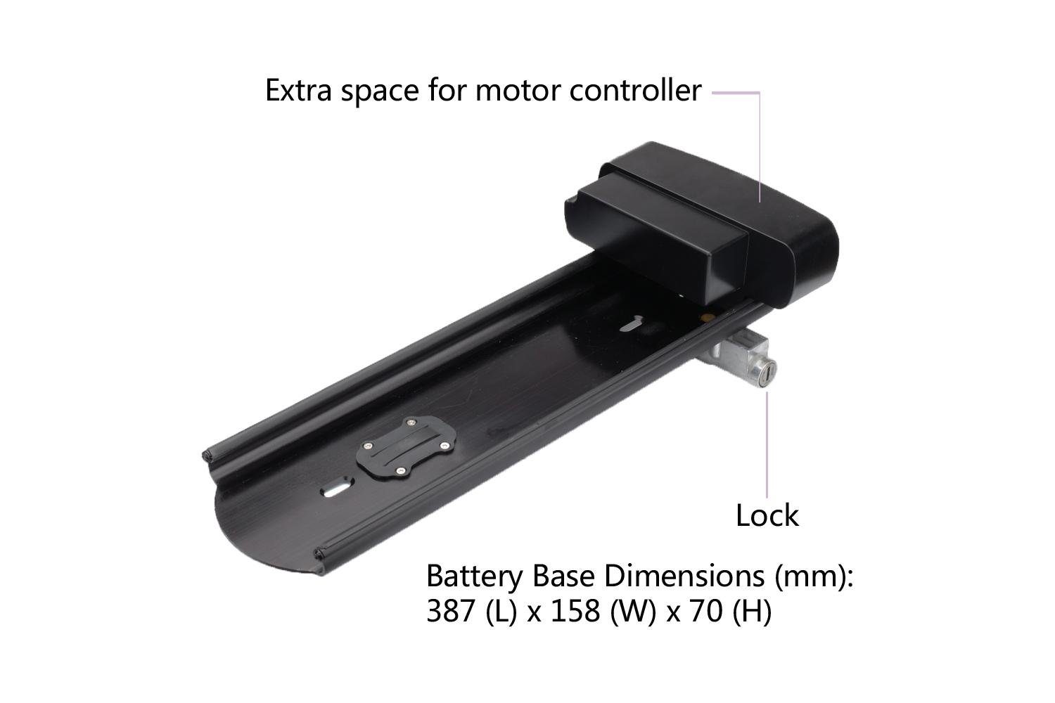 3.0 E-Bike Tounis PowerSmart 13000 (Li-ion) Damenfahrrad Schwarz, für Eco 7S Matt Akkuhalterung 13Ah (36 V) Lithium-ion Akku mAh Samsung Zellen, mit LEB84H02B.806