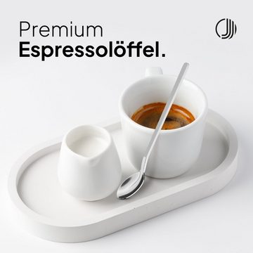 JODORA Espressolöffel JODORA Design Espressolöffel silber matt, Spülmaschinenfest, rostfrei, stabil