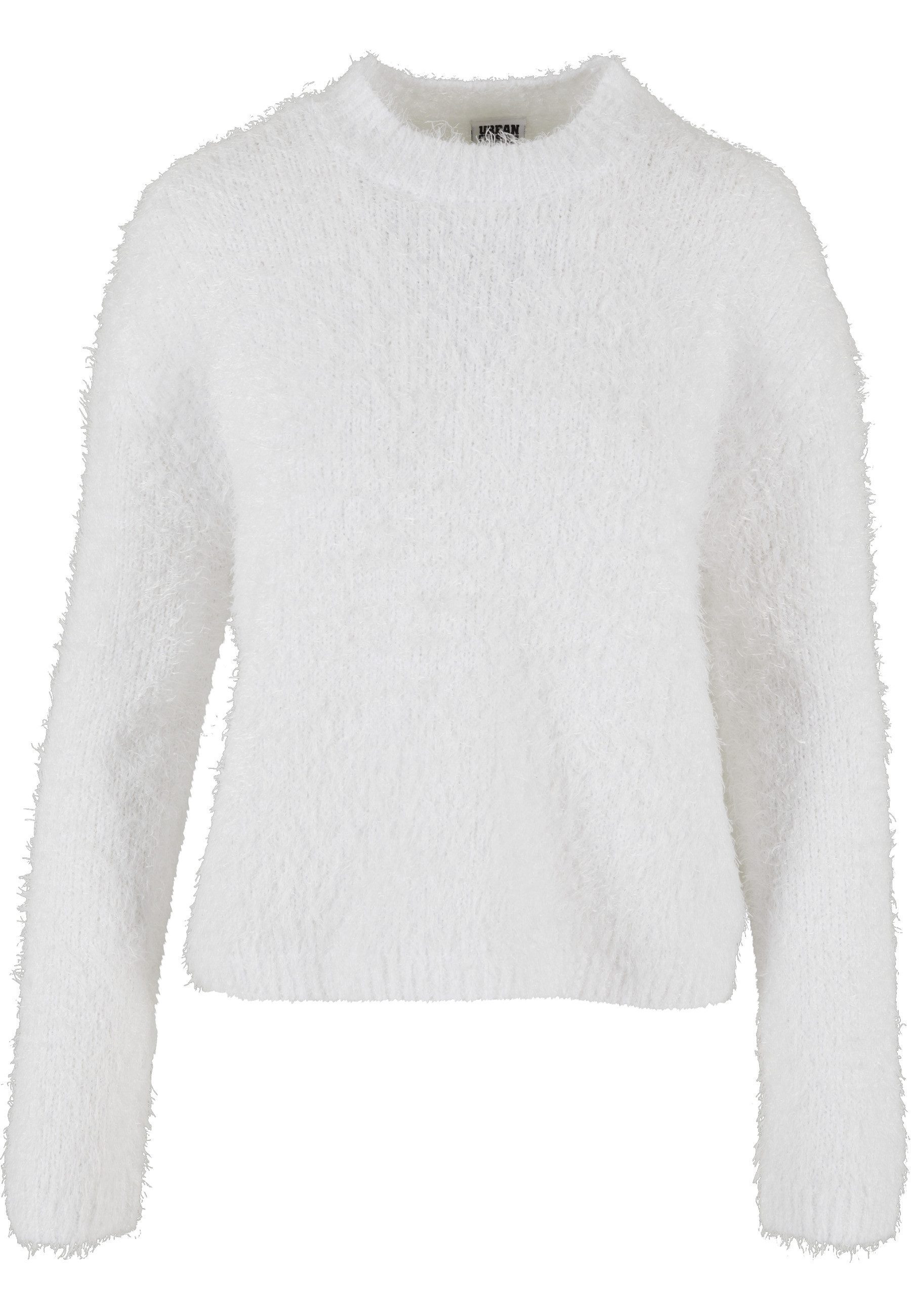 URBAN CLASSICS Fleecepullover Urban Classics Damen Ladies Feather Mock Neck Sweater (1-tlg)