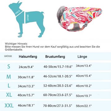 Rouemi Hundemantel Hundemantel, bedruckte wasserdichte verdickte Kleidung für Haustiere