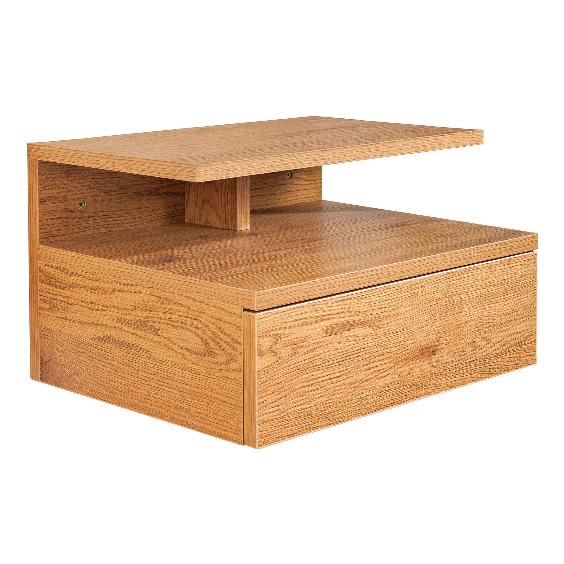 riess-ambiente Nachttisch FLOATING 35cm natur · hängendes Regal mit Schubla günstig online kaufen