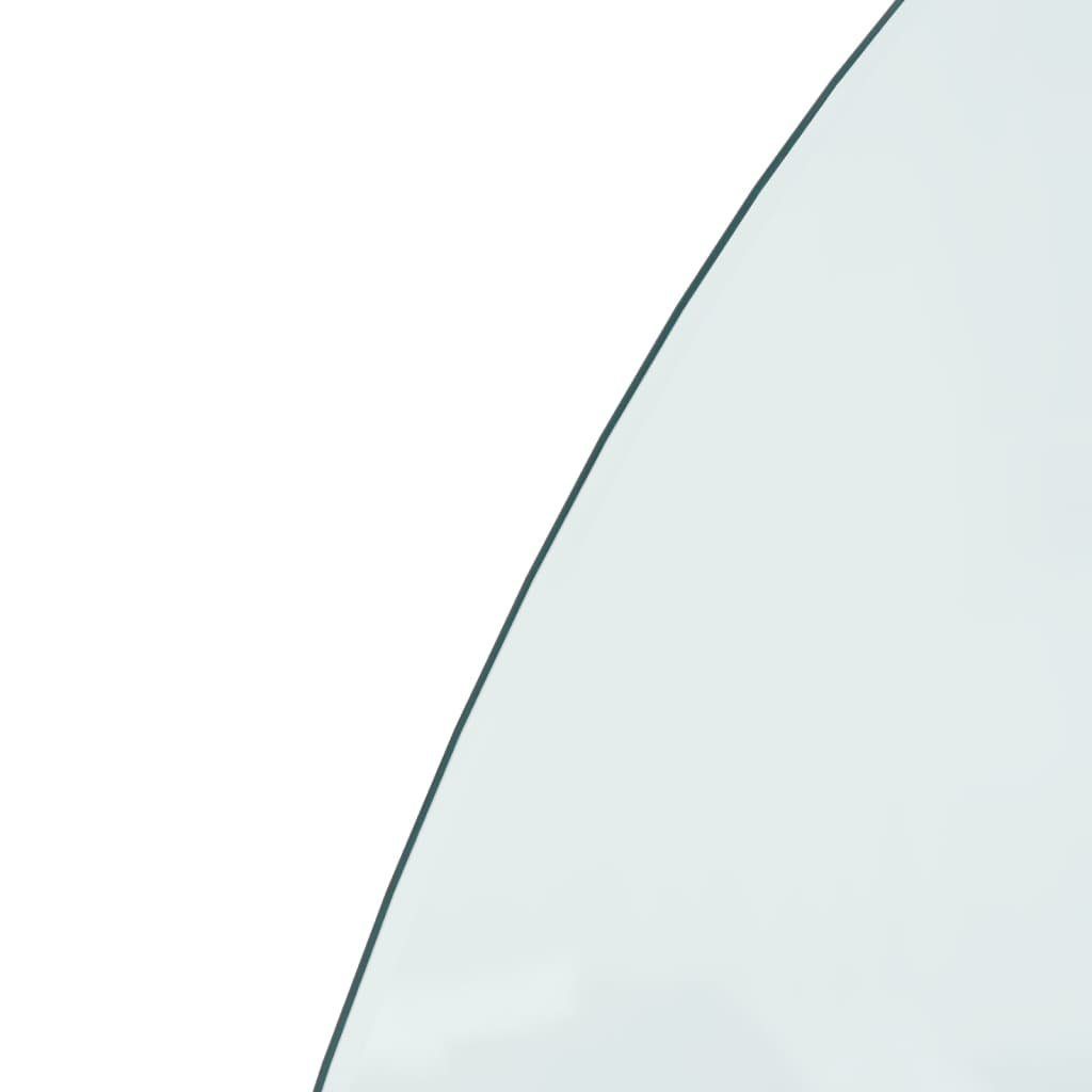 vidaXL Tischplatte Halbrund Funkenschutzplatte St) (1 mm 1000x600 Glas