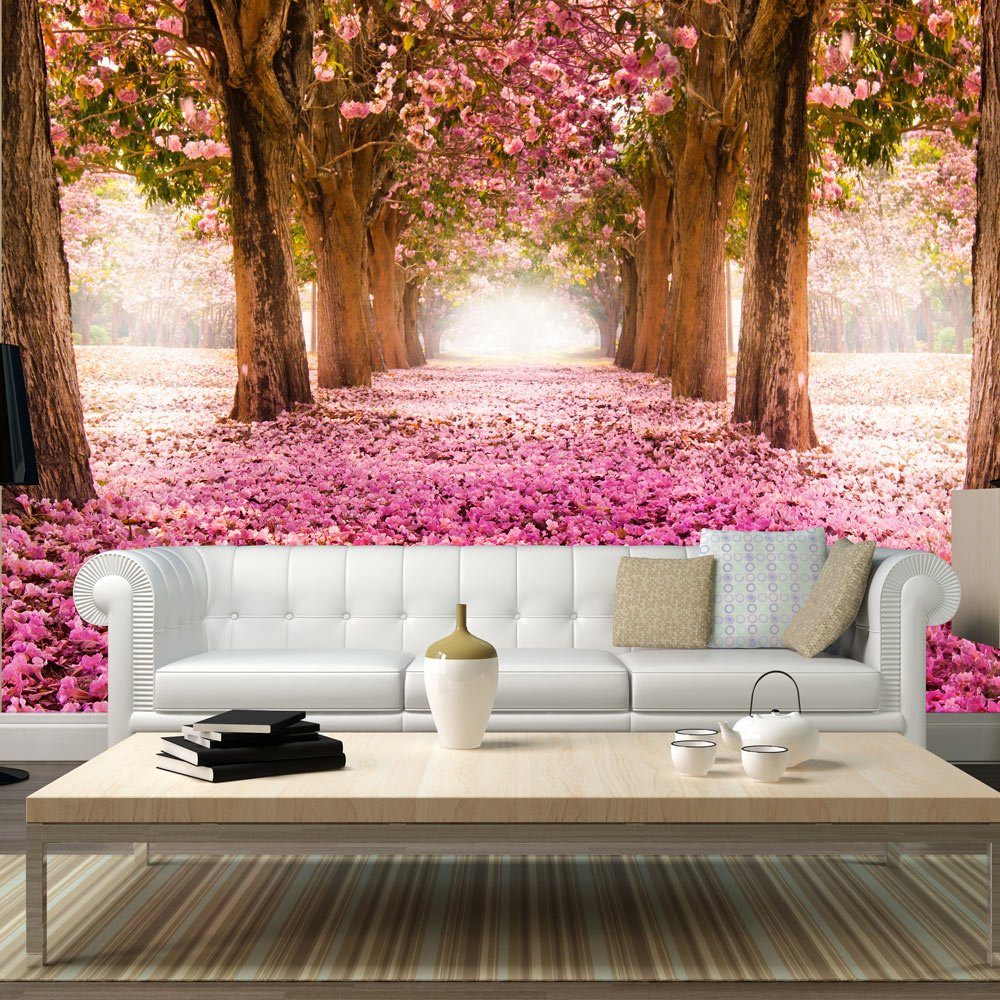 KUNSTLOFT Vliestapete Pink grove 1x0.7 m, halb-matt, lichtbeständige Design Tapete