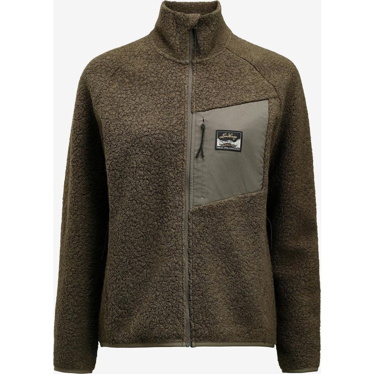 Lundhags Kapuzenstrickjacke Flok Wool Ws Pile Vielseitige Damenjacke für Outdoor-Abenteuer mit Merinowolle für