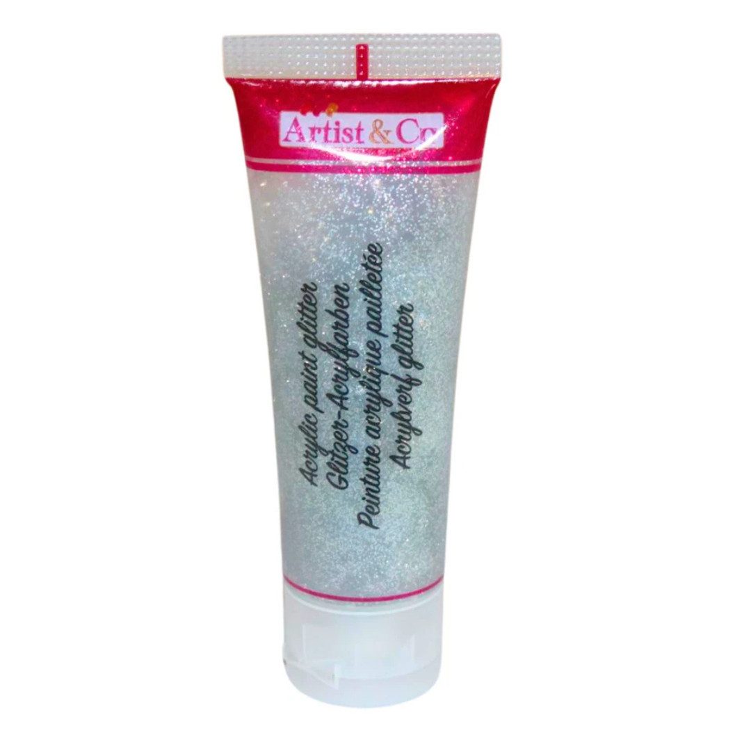 Artist & Co Acrylfarbe Acrylfarben 75 ml Glitzer & Glanz Künstlerfarbe Malfarbe, 75 ml Inhalt, Glitzer- & Glanzeffekt