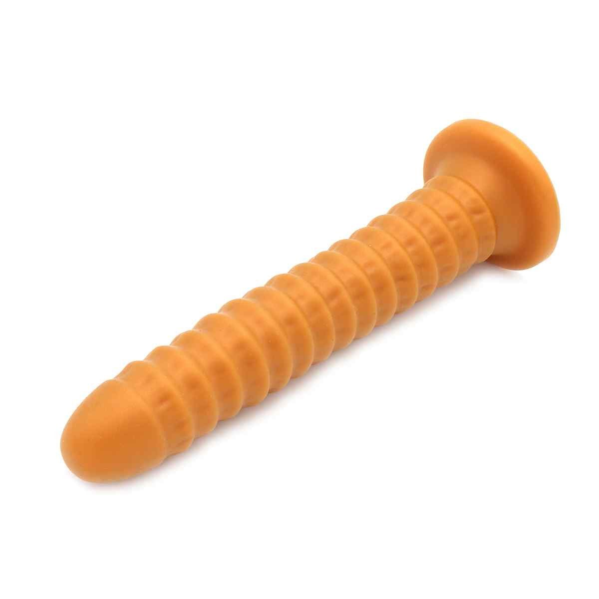 KIOTOS Dildo Goldplay - Ribbed XL 40 cm, elastischer Silikondildo