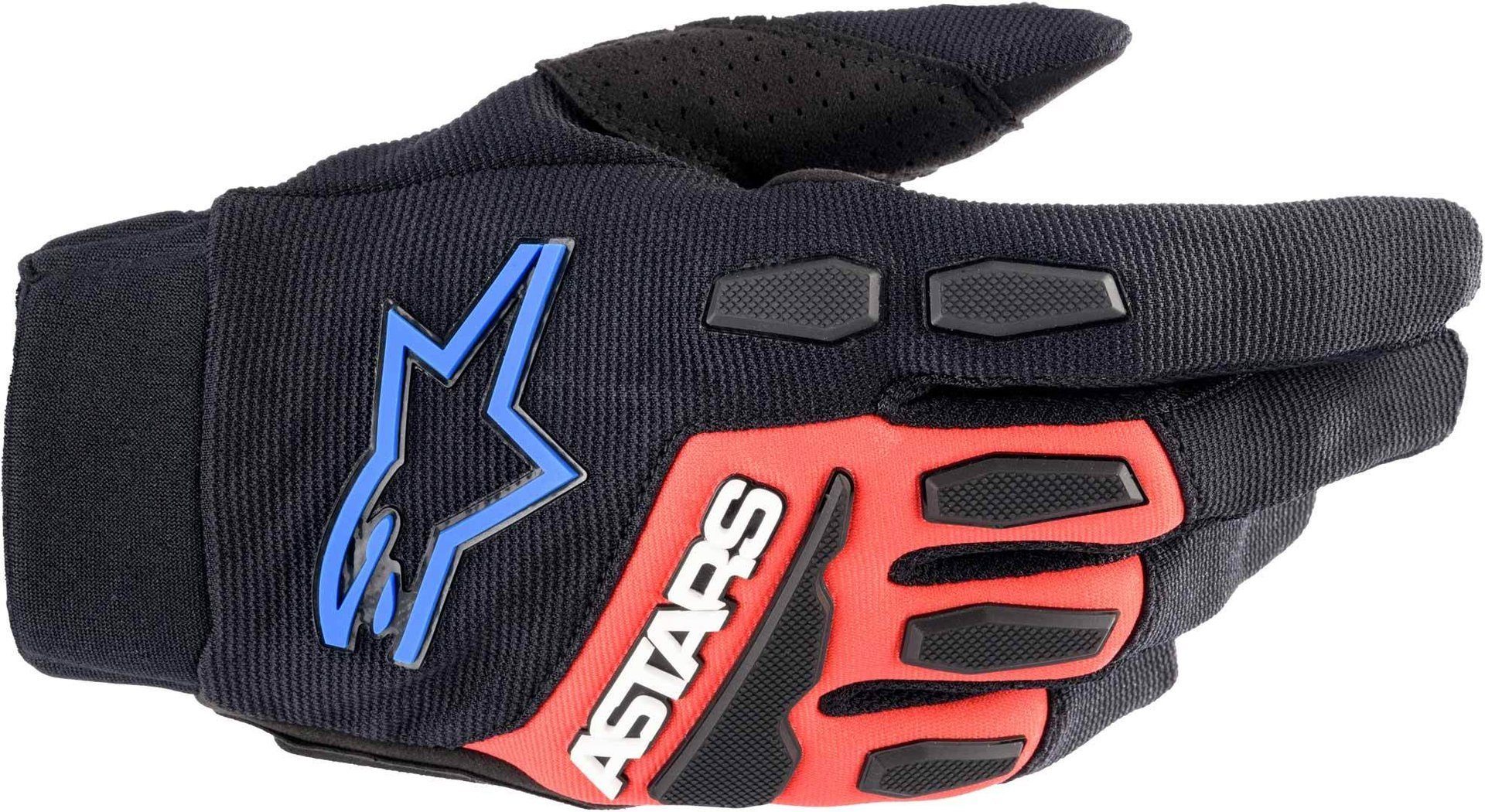 Motocross Handschuhe Black/Red/Blue Bore Full Alpinestars Motorradhandschuhe XT