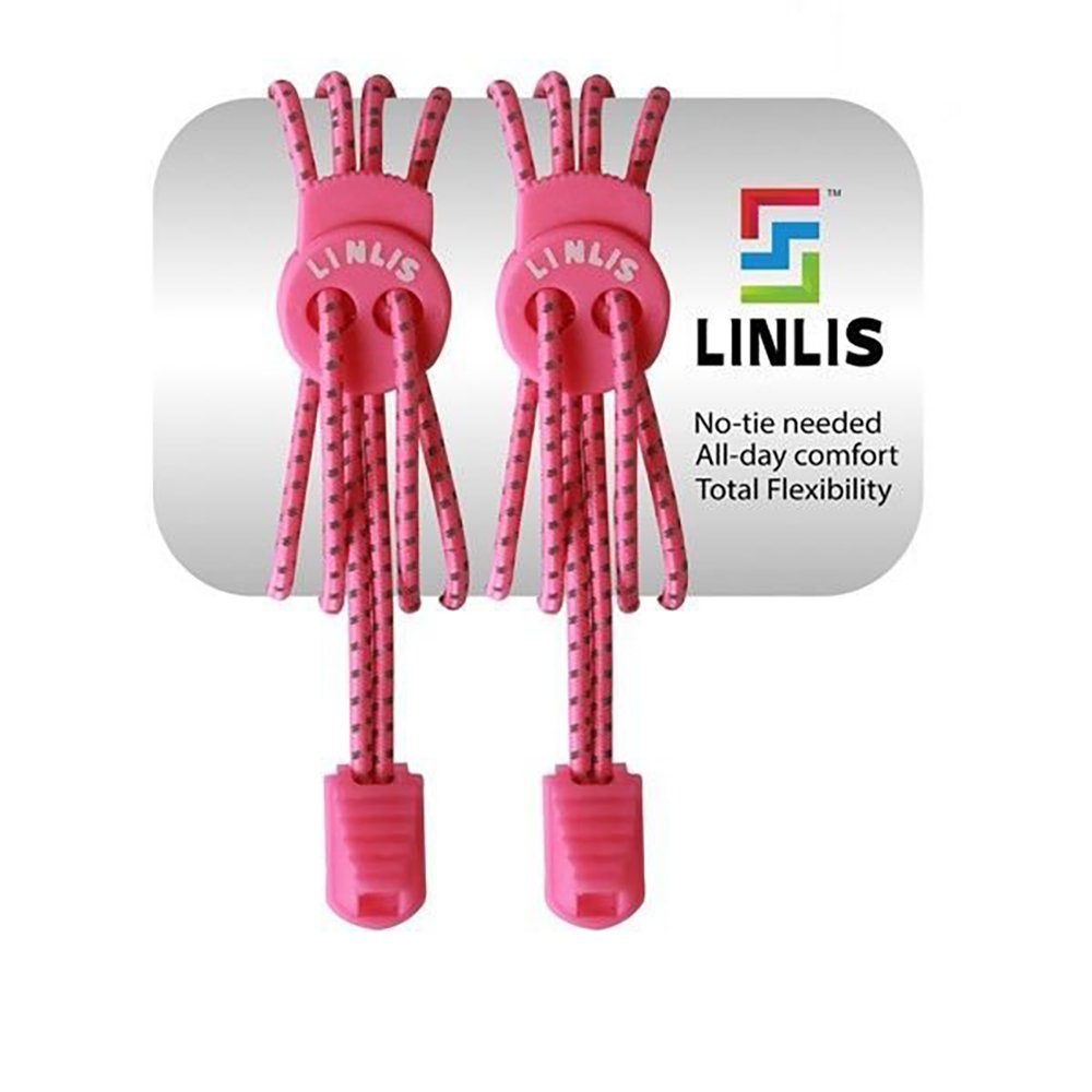 LINLIS Schnürsenkel Elastische Schnürsenkel ohne zu schnüren LINLIS Stretch FIT Komfort mit 27 prächtige Farben, Wasserresistenz, Strapazierfähigkeit, Anwenderfreundlichkeit Pink-2