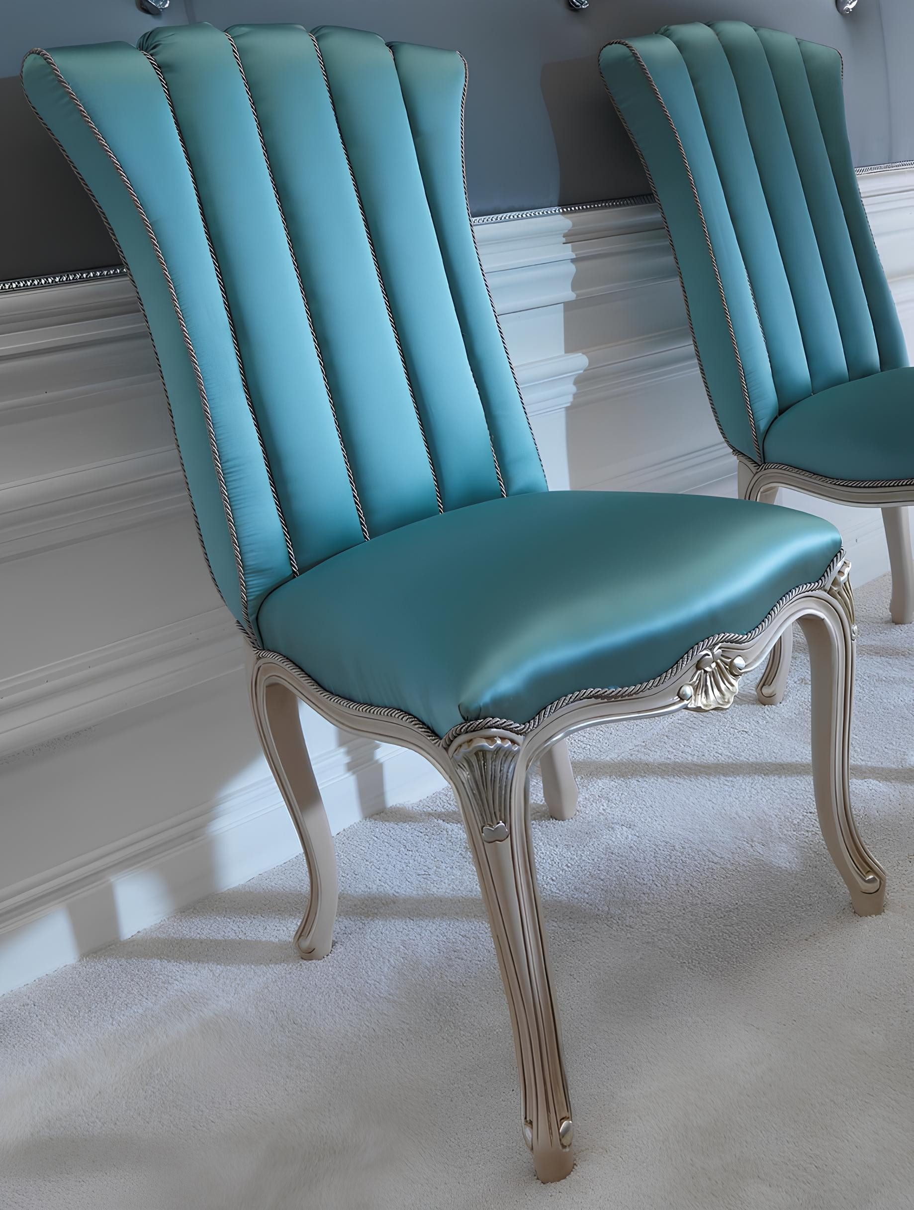 JVmoebel Stuhl Luxus Lehnstuhl in Barock-Design aus Italien, Made in Europa