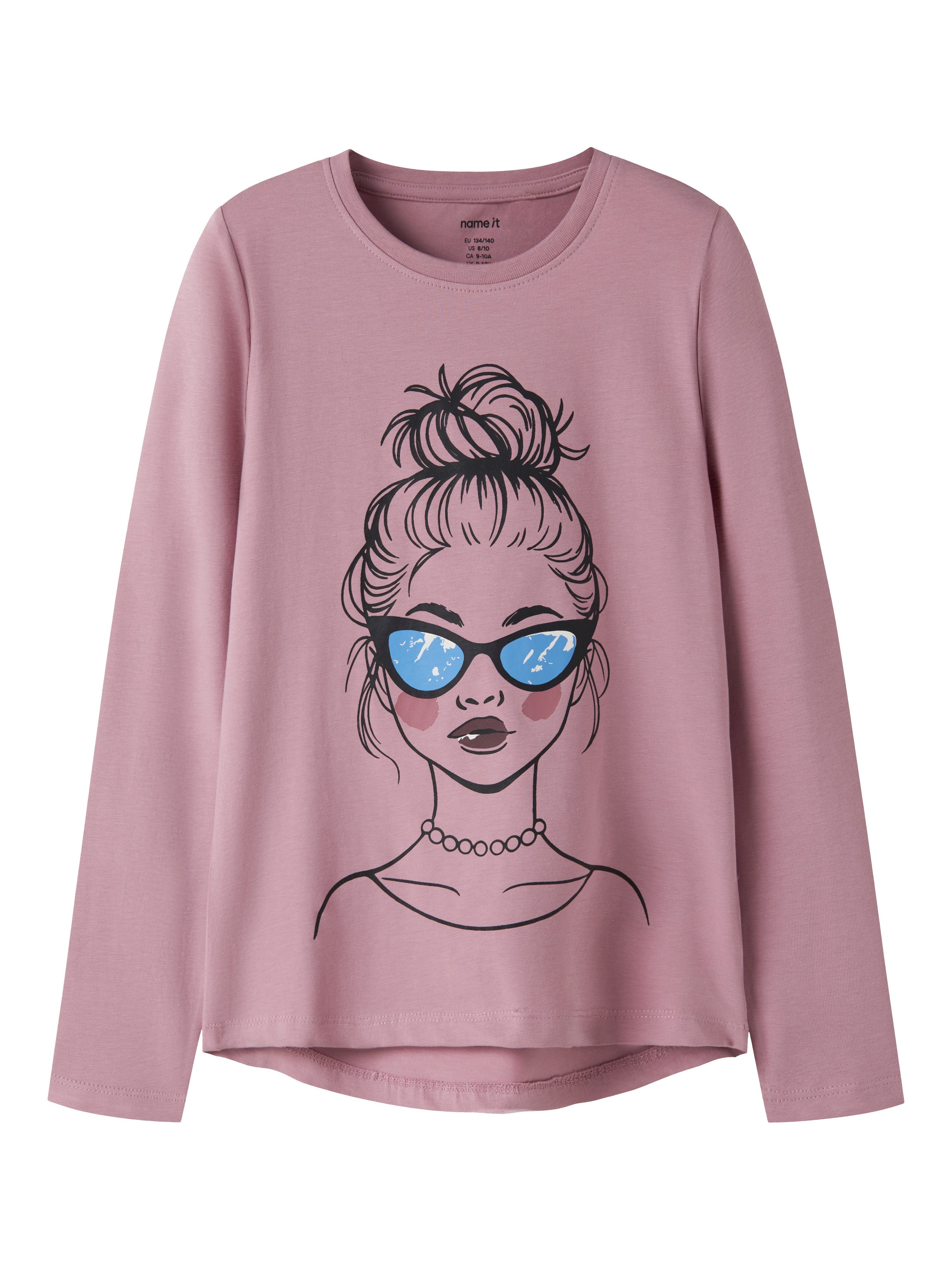 Name It Langarmshirt NKFVIX LS TOP Baumwollmischung, regular fit