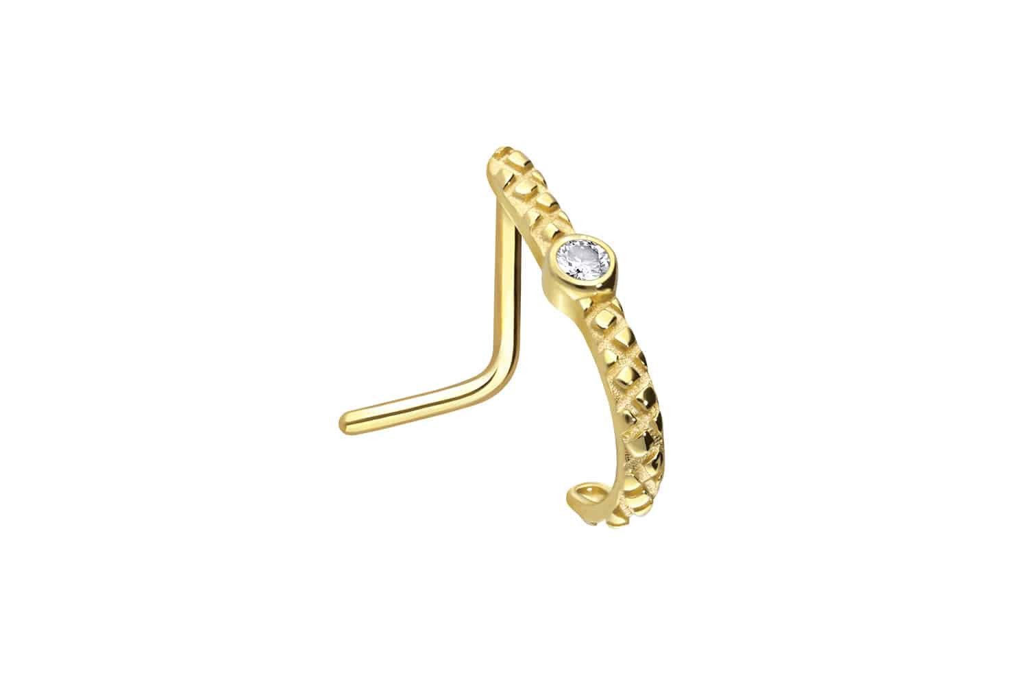 PIERCINGLINE Nasenpiercing 18 Karat Gold Nasenstecker günstig online kaufen
